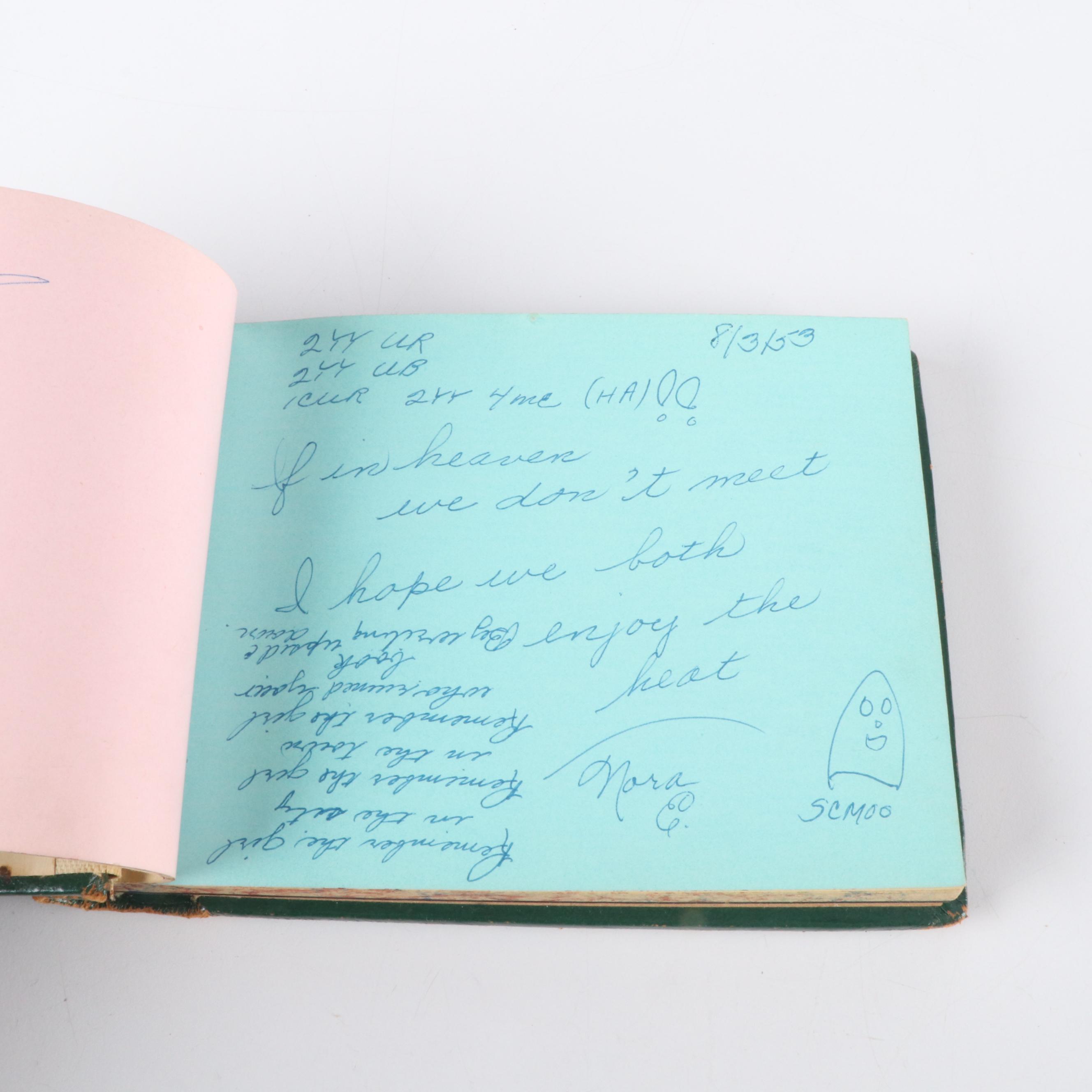 Middle School Autograph Book, Nora Ephron & Early Celebrity Signatures, 1950s