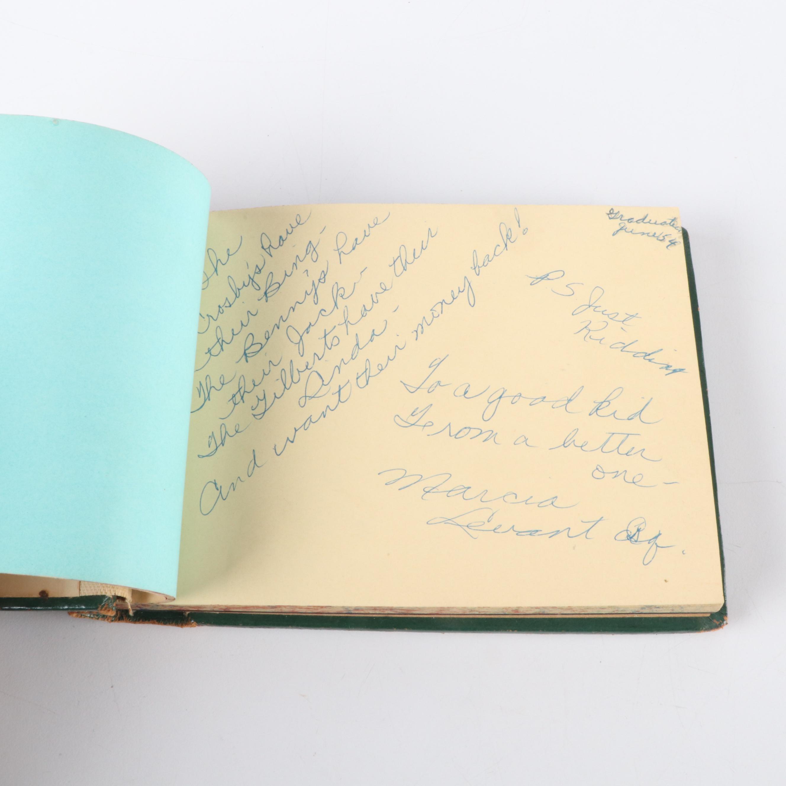 Middle School Autograph Book, Nora Ephron & Early Celebrity Signatures, 1950s