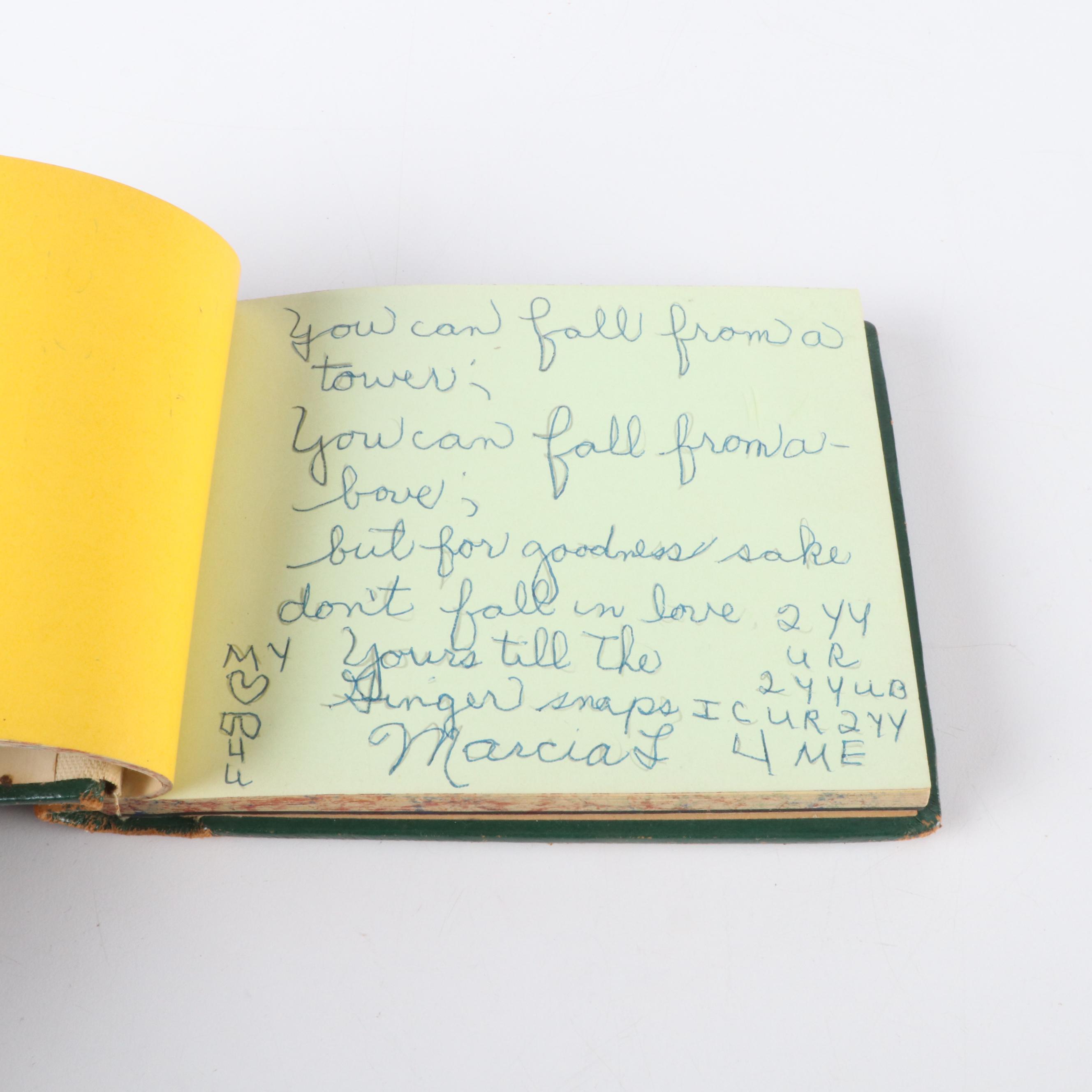 Middle School Autograph Book, Nora Ephron & Early Celebrity Signatures, 1950s