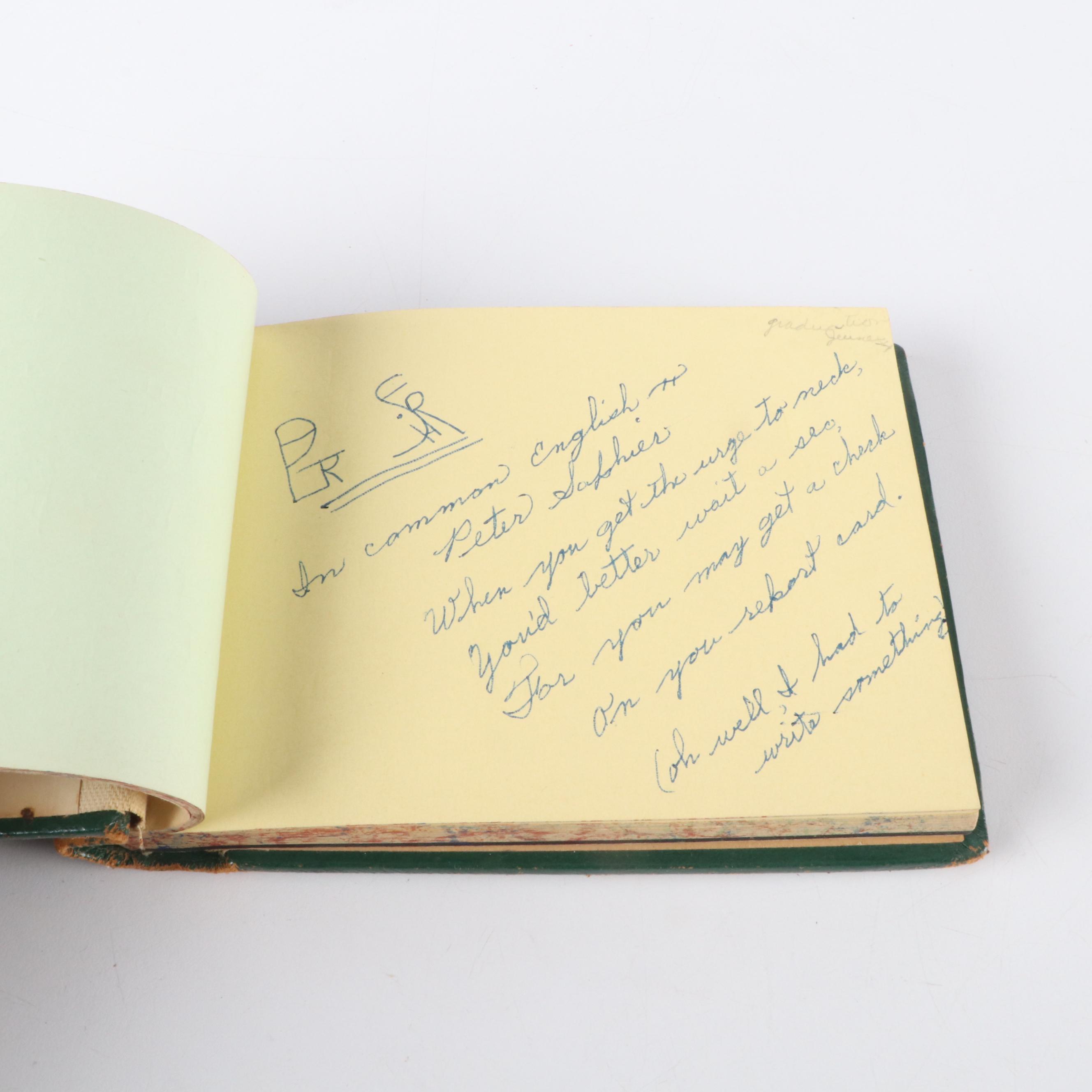 Middle School Autograph Book, Nora Ephron & Early Celebrity Signatures, 1950s