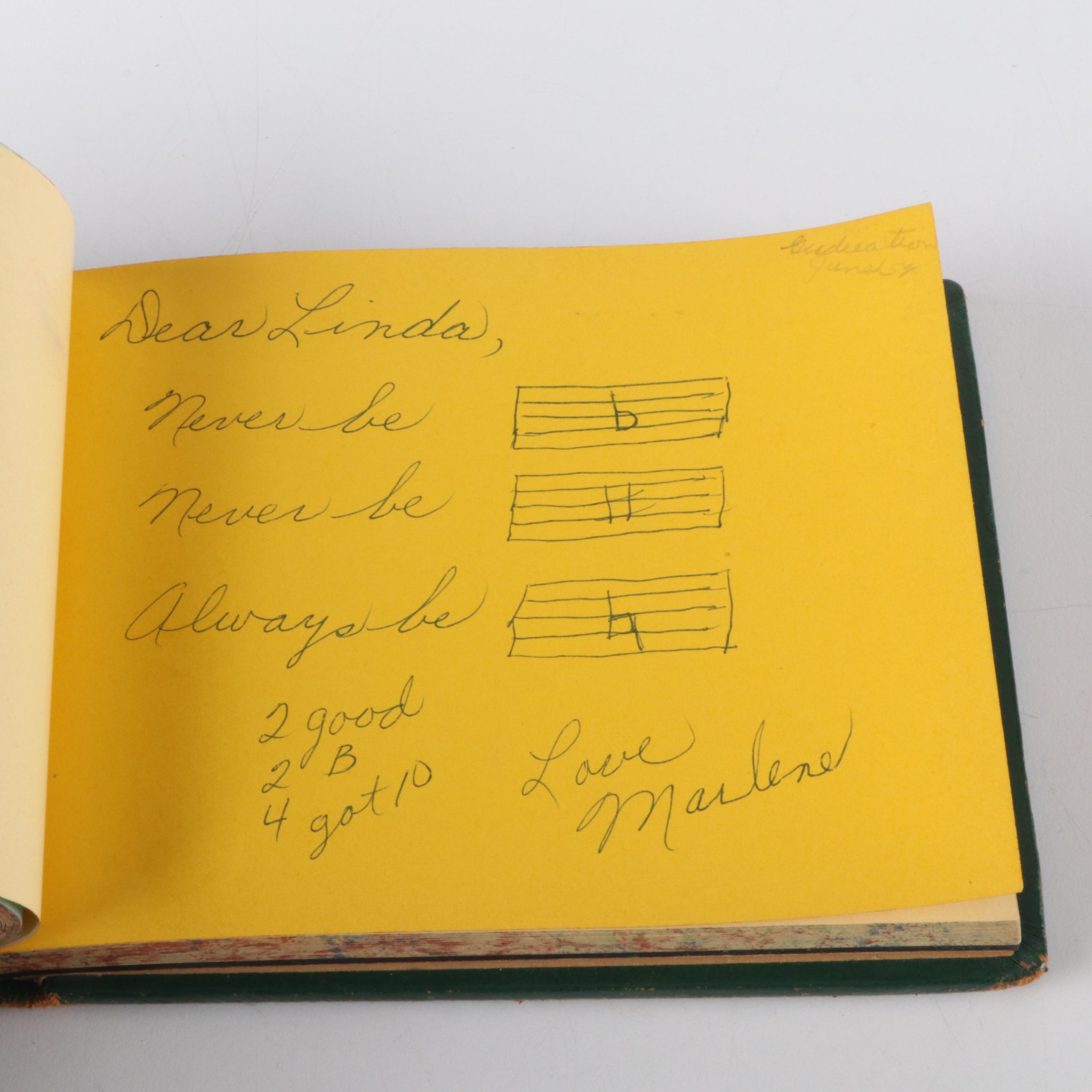 Middle School Autograph Book, Nora Ephron & Early Celebrity Signatures, 1950s