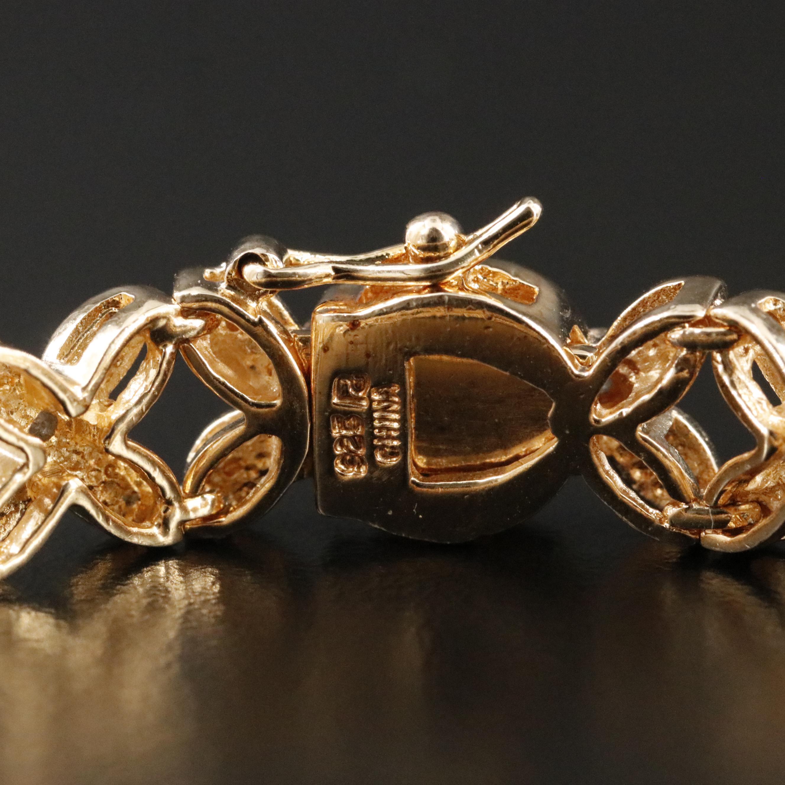 Sterling Diamond X Link Bracelet