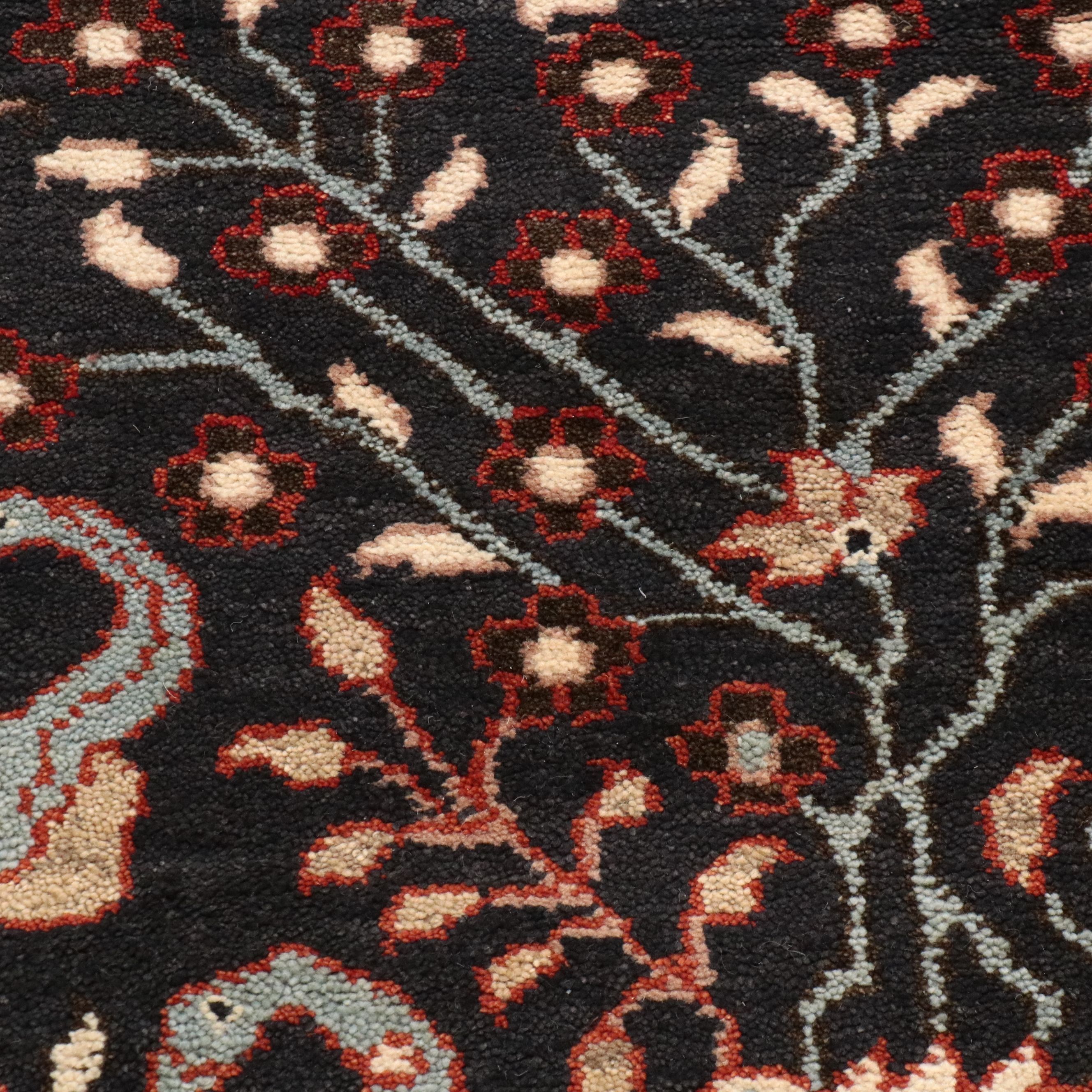 4' x 6'3 Hand-Knotted Indo-Persian Ziegler Pictorial Area Rug