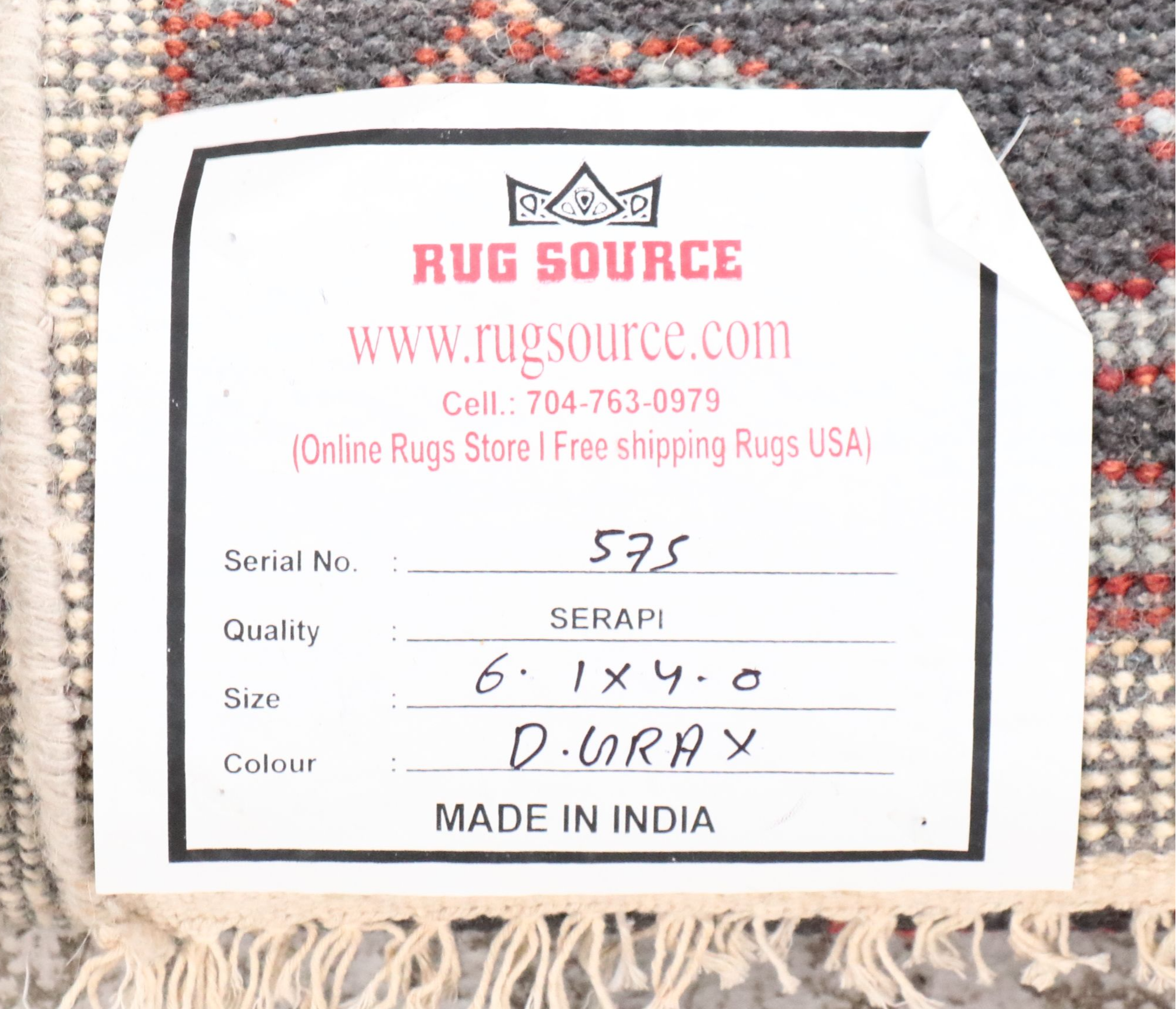 4' x 6'3 Hand-Knotted Indo-Persian Ziegler Pictorial Area Rug