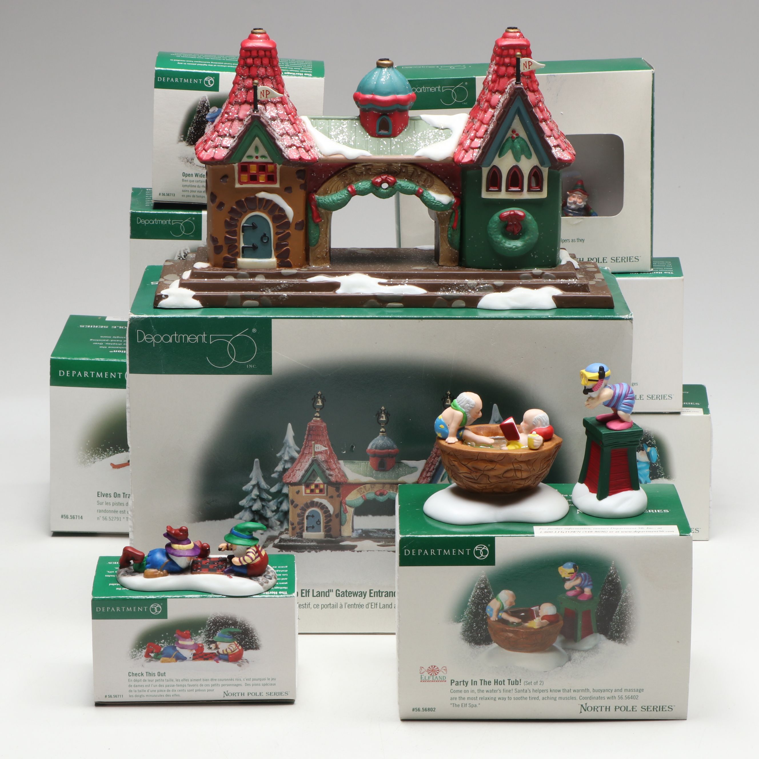 Department 56 "Welcome to Elf Land" with More North Pole Series Sets