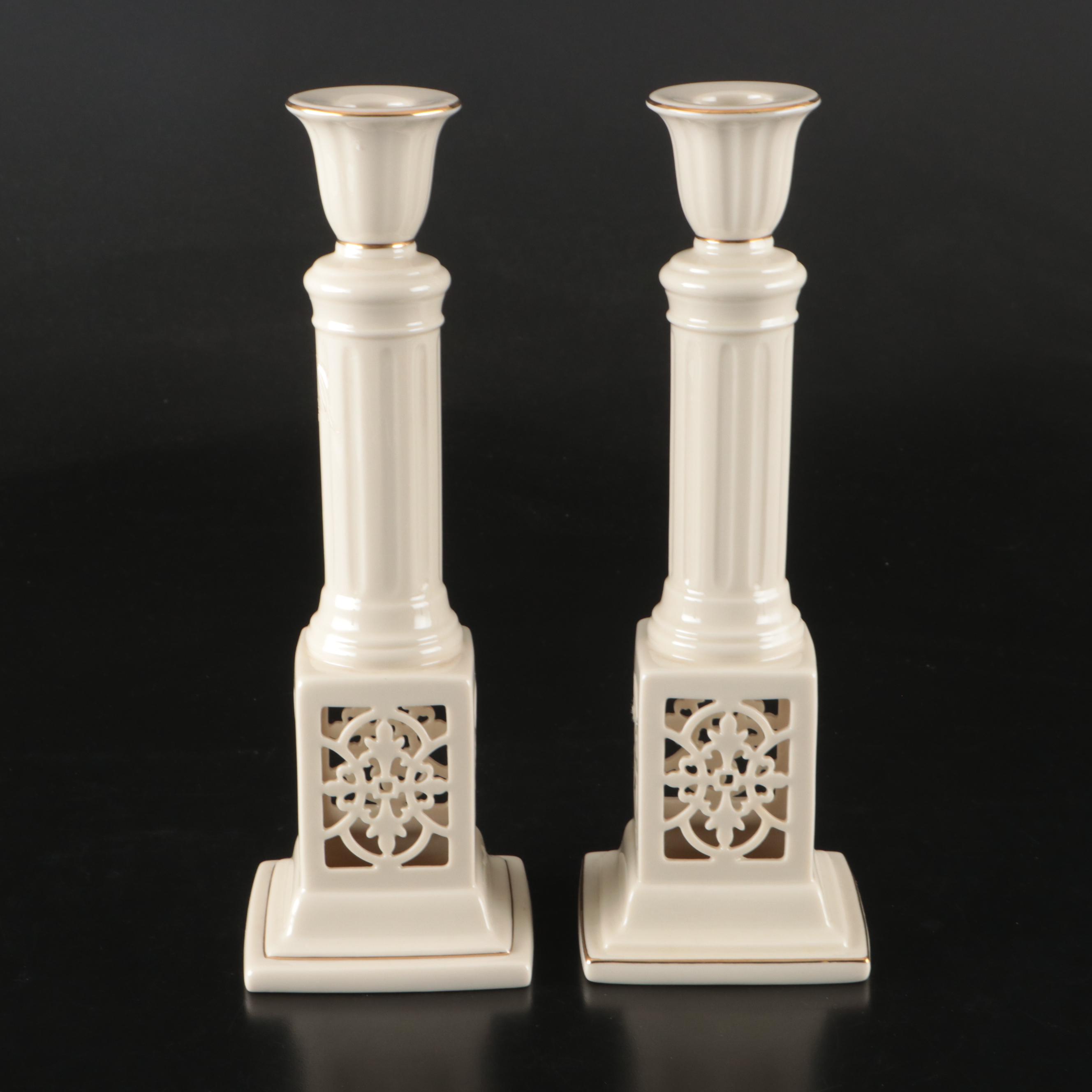 Lenox &quot;Illuminations&quot; Versailles Candlesticks with Shakers and Holiday Plate