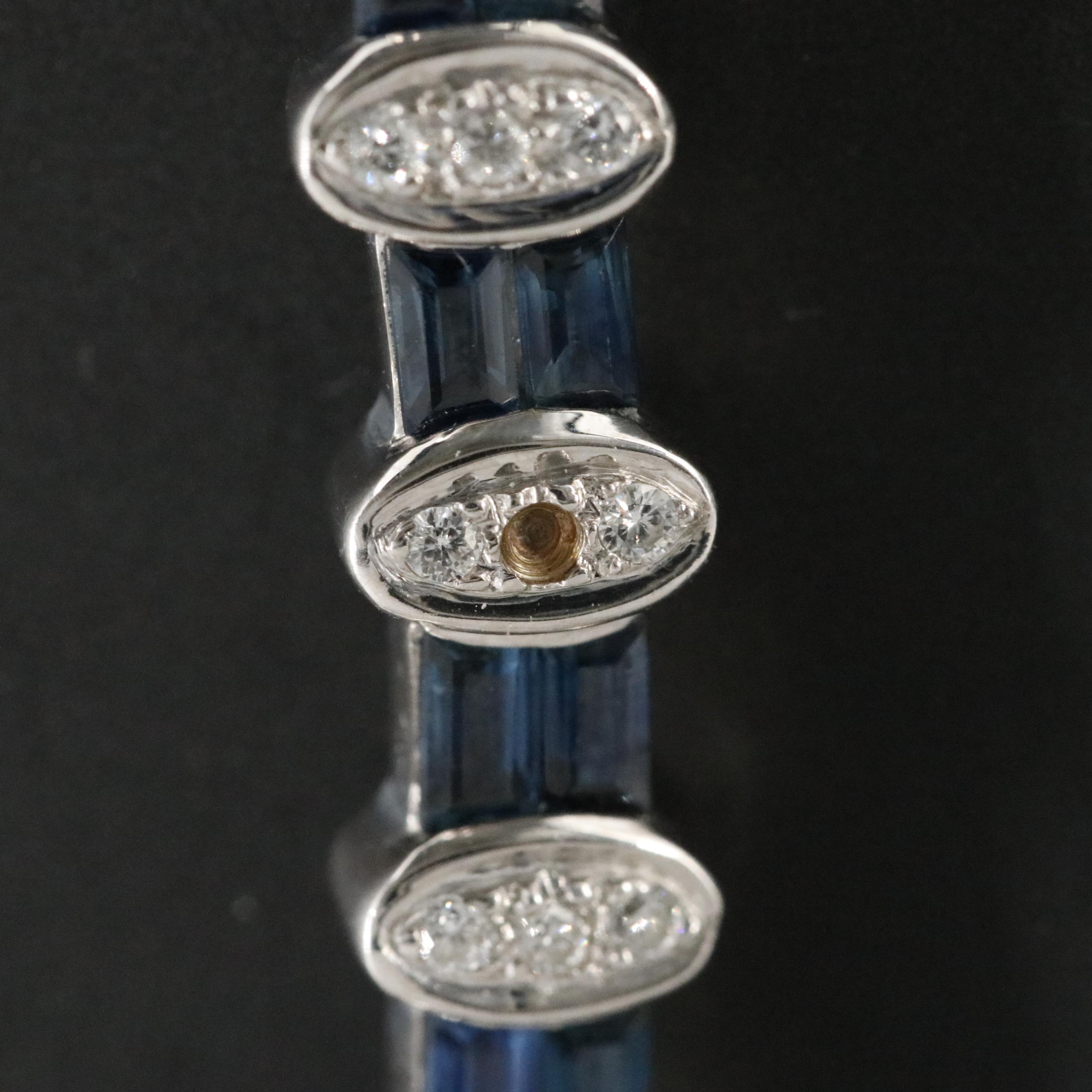 18K 1.07 CTW Diamond and Sapphire Collar Necklace