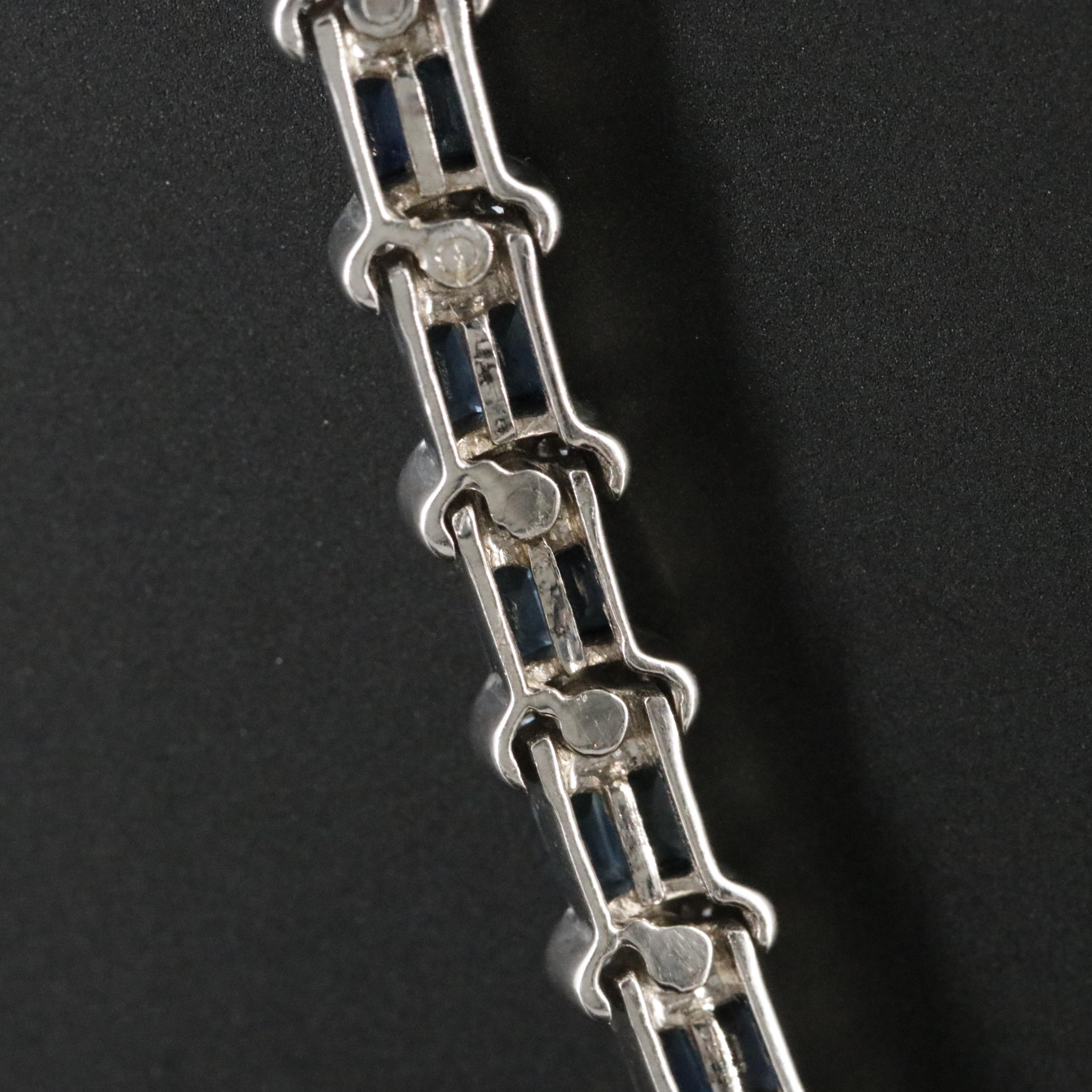 18K 1.07 CTW Diamond and Sapphire Collar Necklace