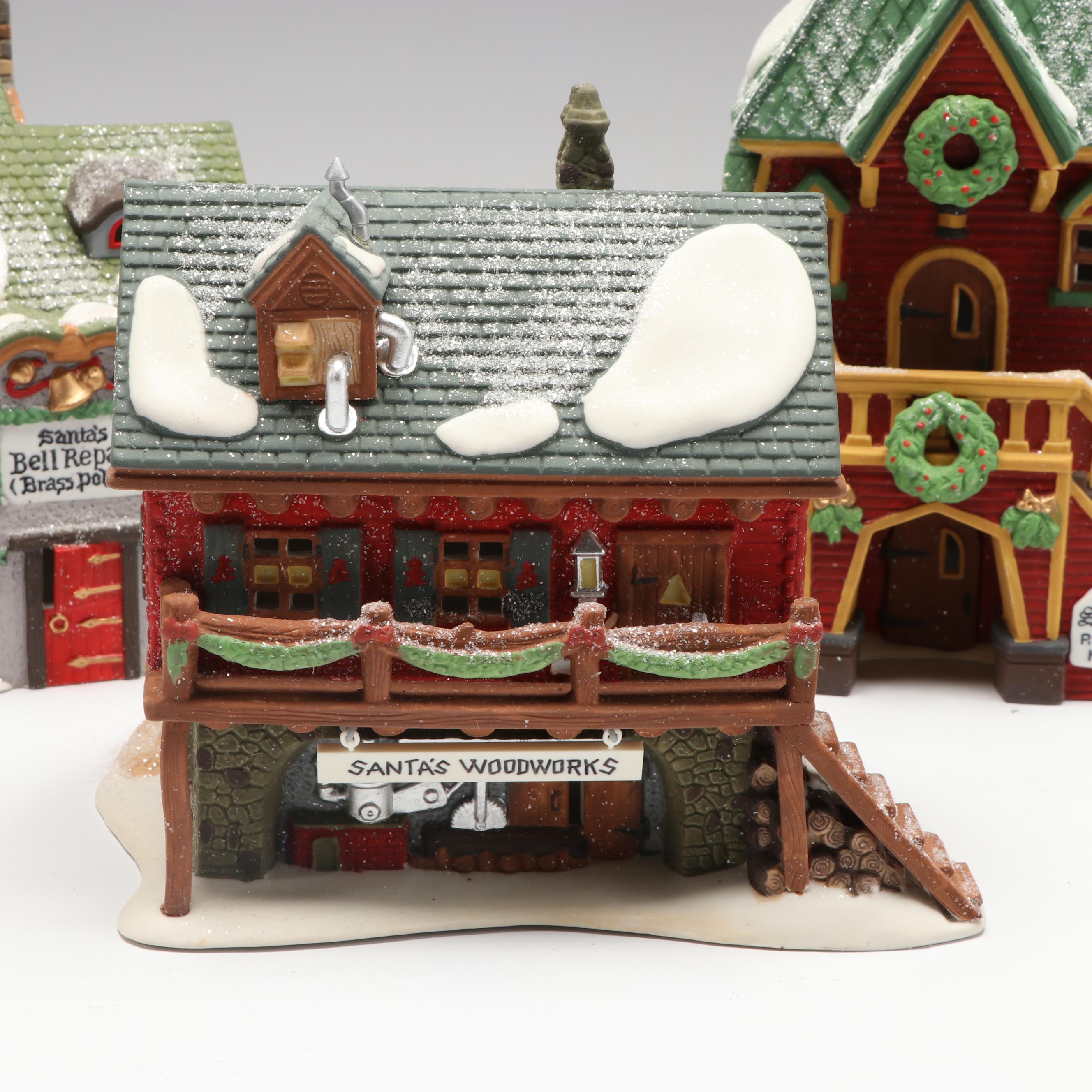 Department 56 "Santa's Rooming House" with More North Pole Series Sets