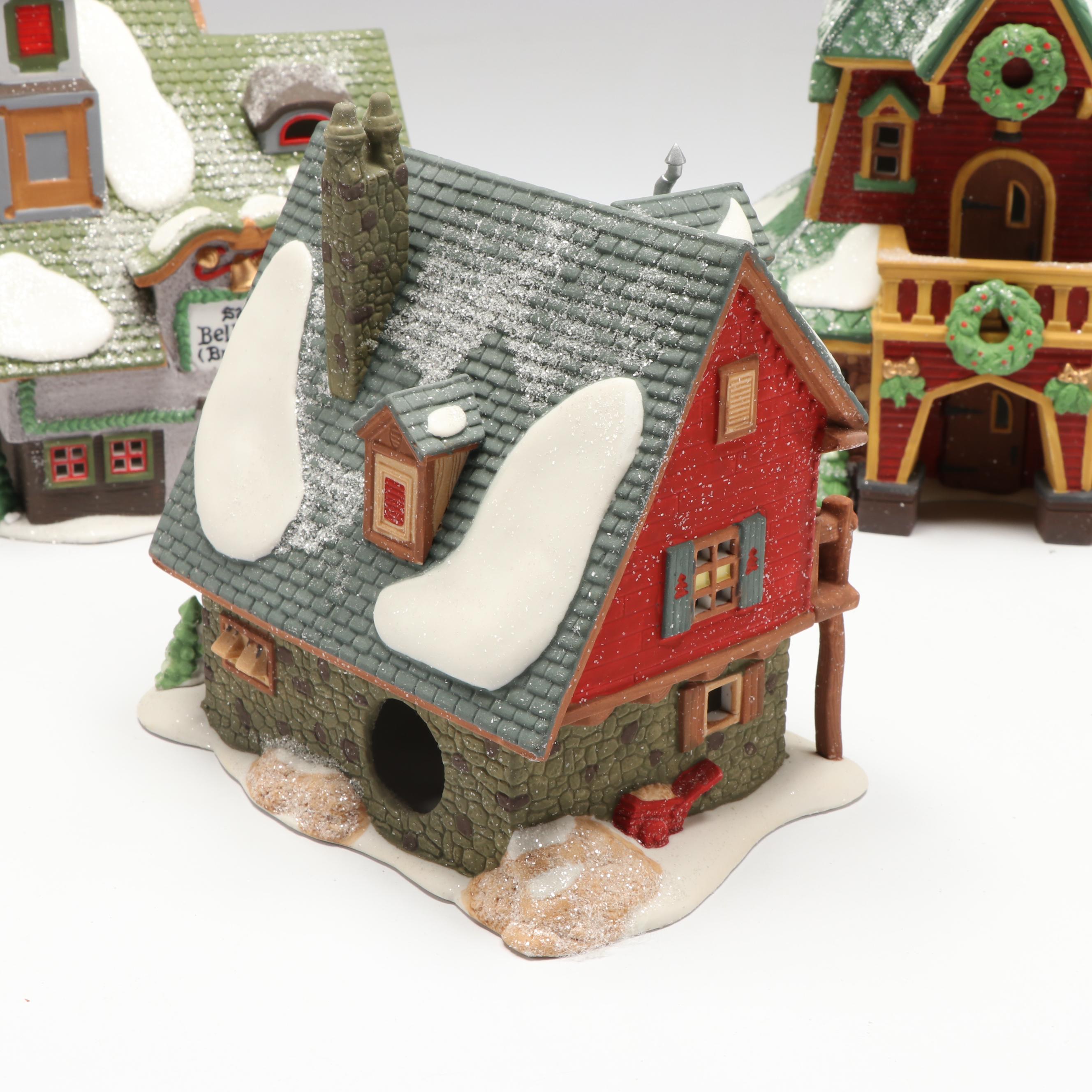 Department 56 "Santa's Rooming House" with More North Pole Series Sets