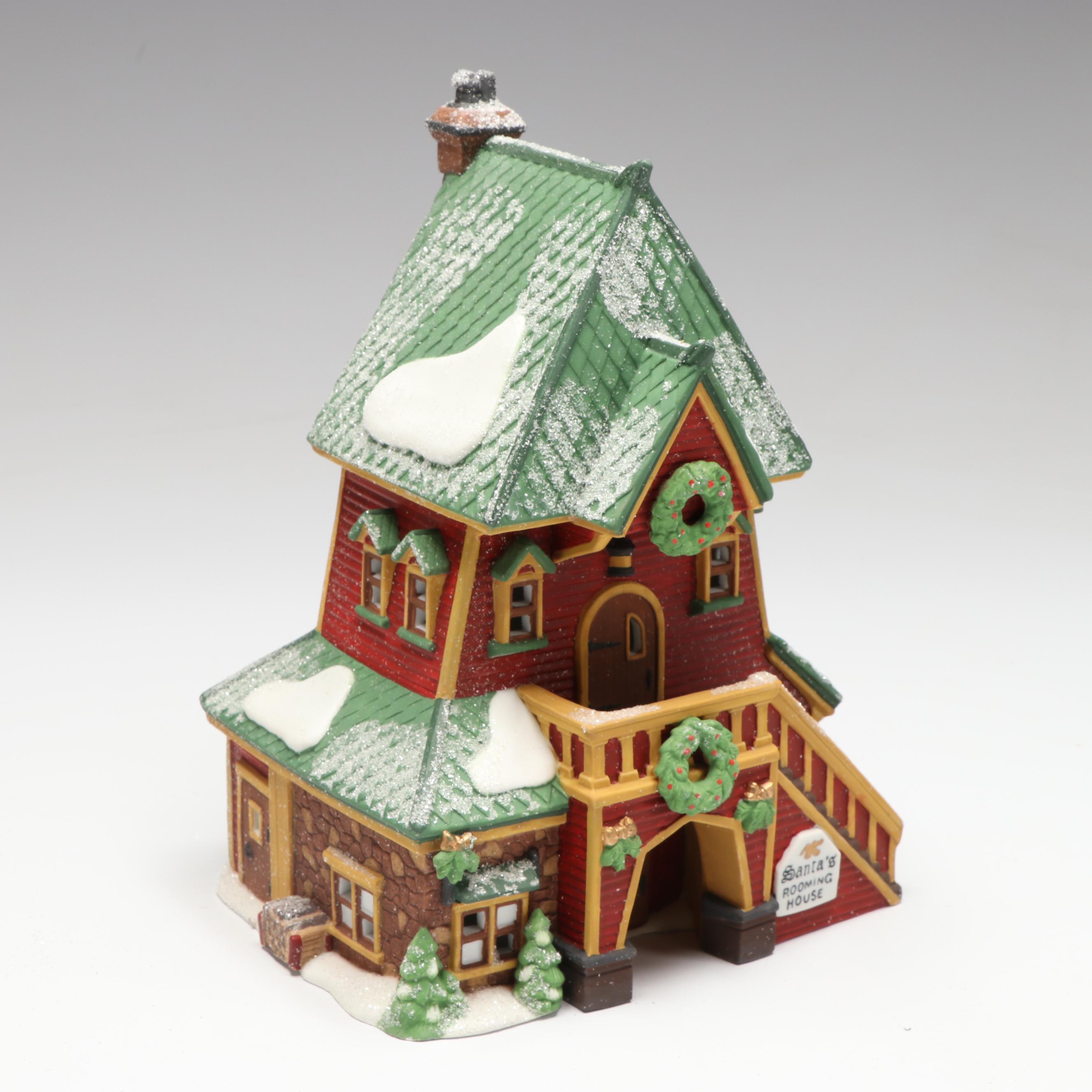 Department 56 "Santa's Rooming House" with More North Pole Series Sets