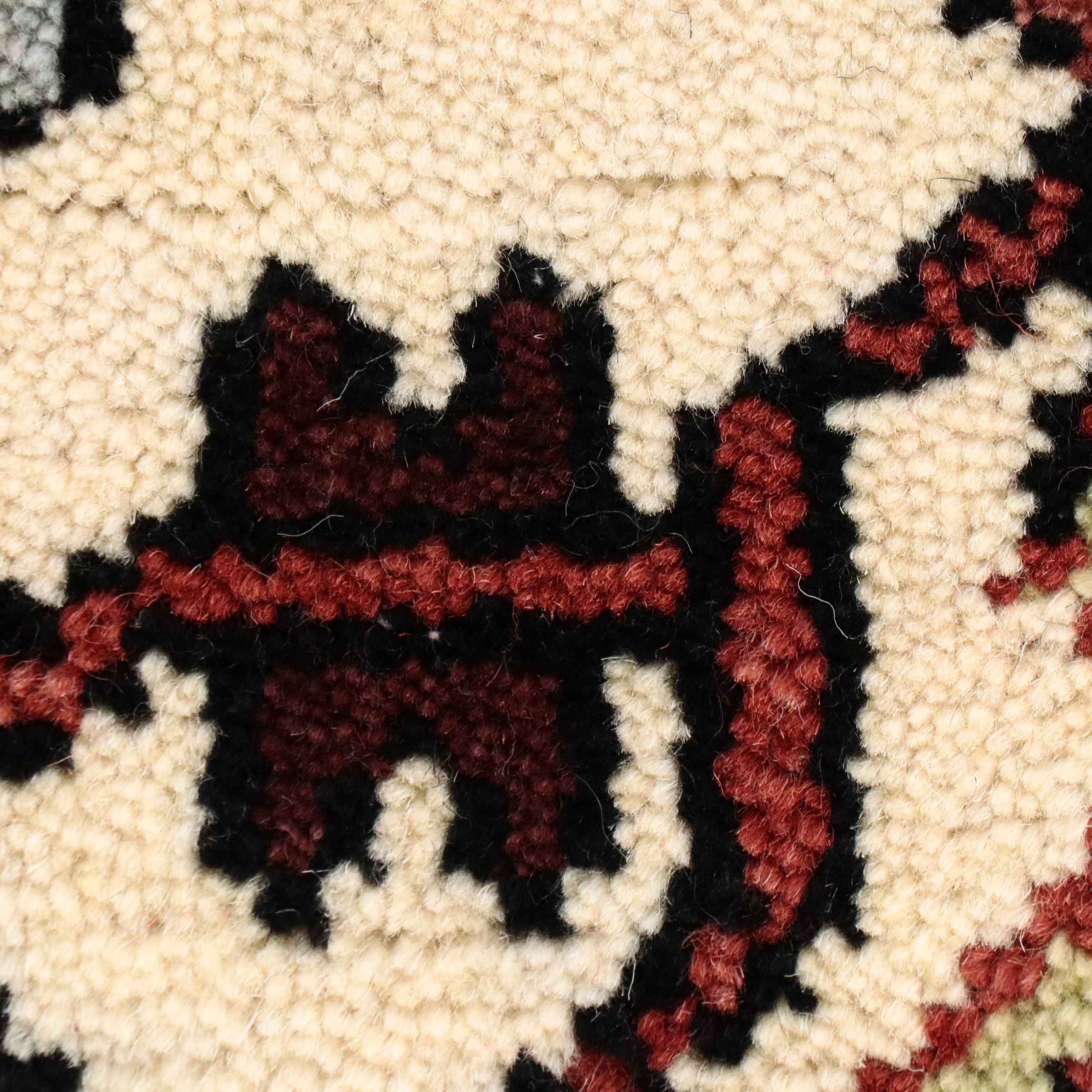 7'10 x 10' Hand-Knotted Indo-Persian Heriz Area Rug