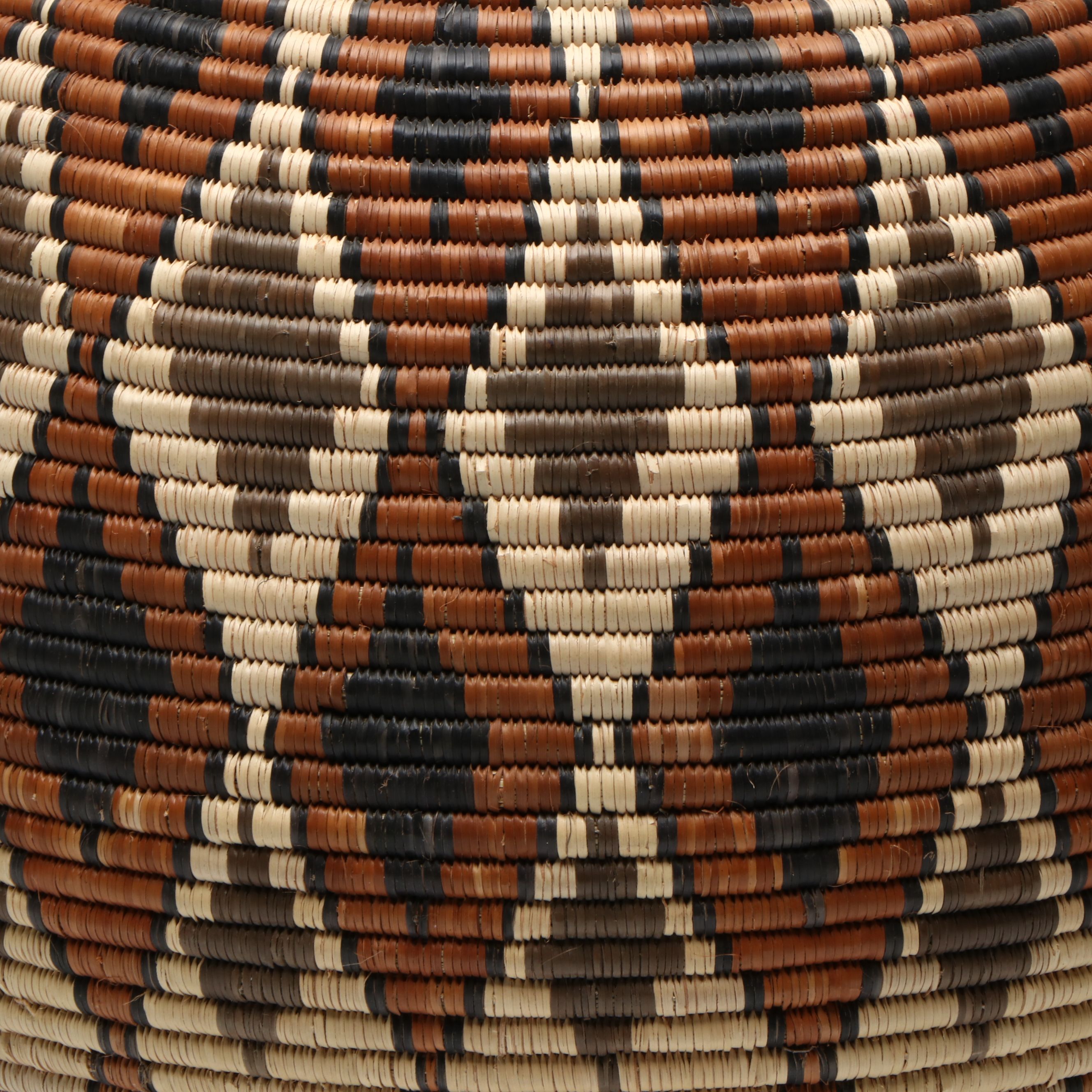 Atombela Mhlanop South African Zulu Ilala Palm Lidded Basket