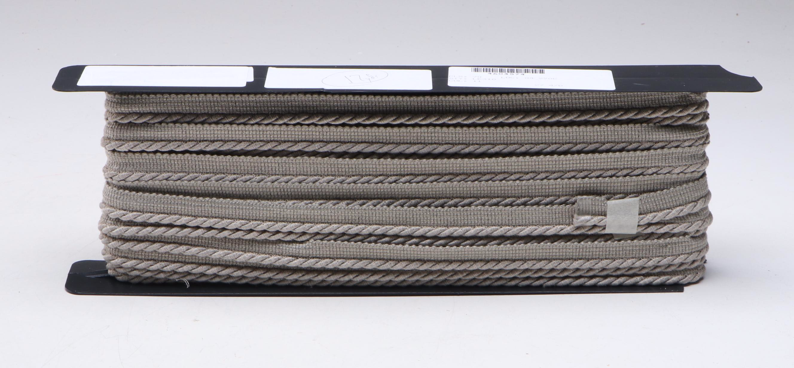 Spools of Platinum Color Braided Lipcord Trim