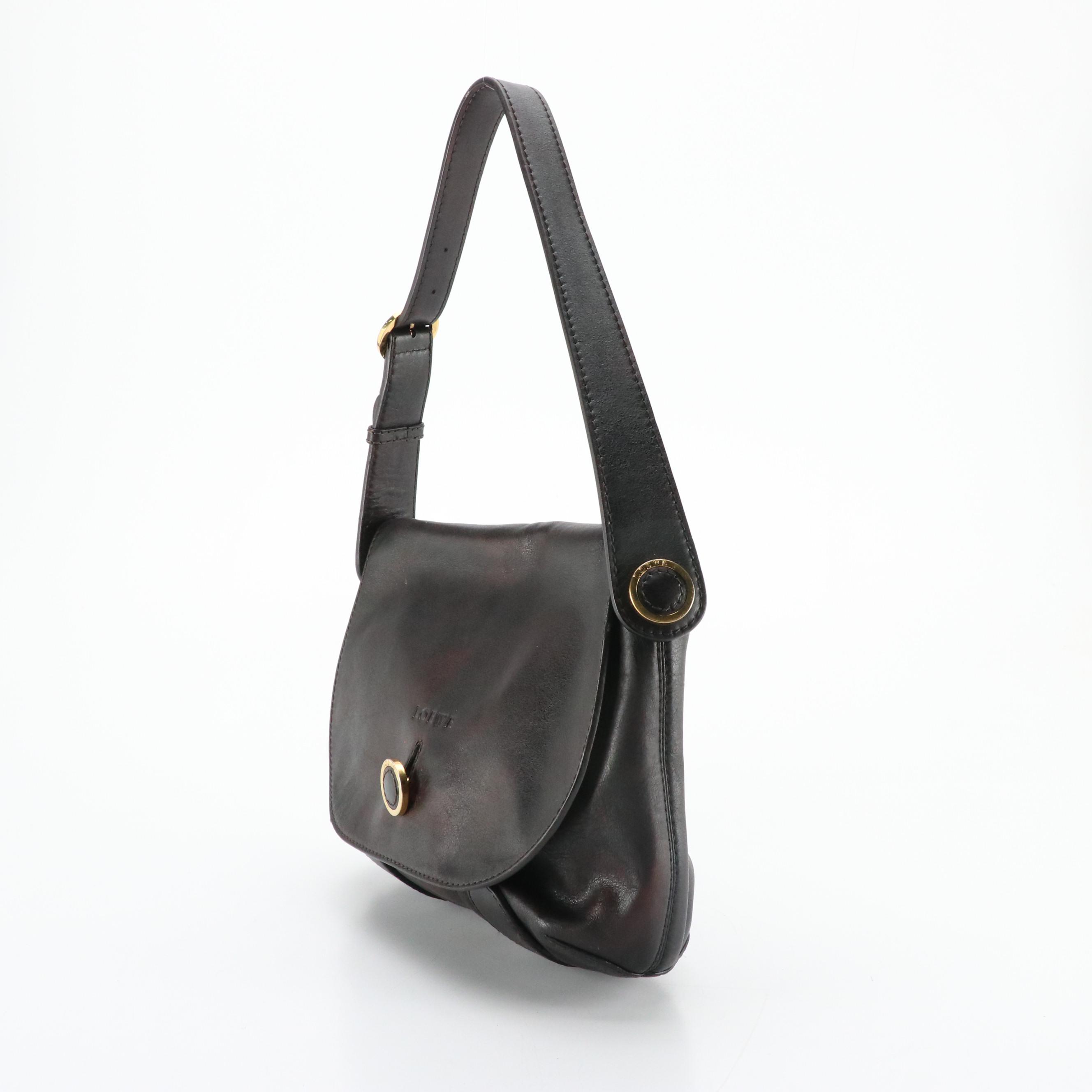 Loewe Leather Front-Flap Messenger Shoulder Bag