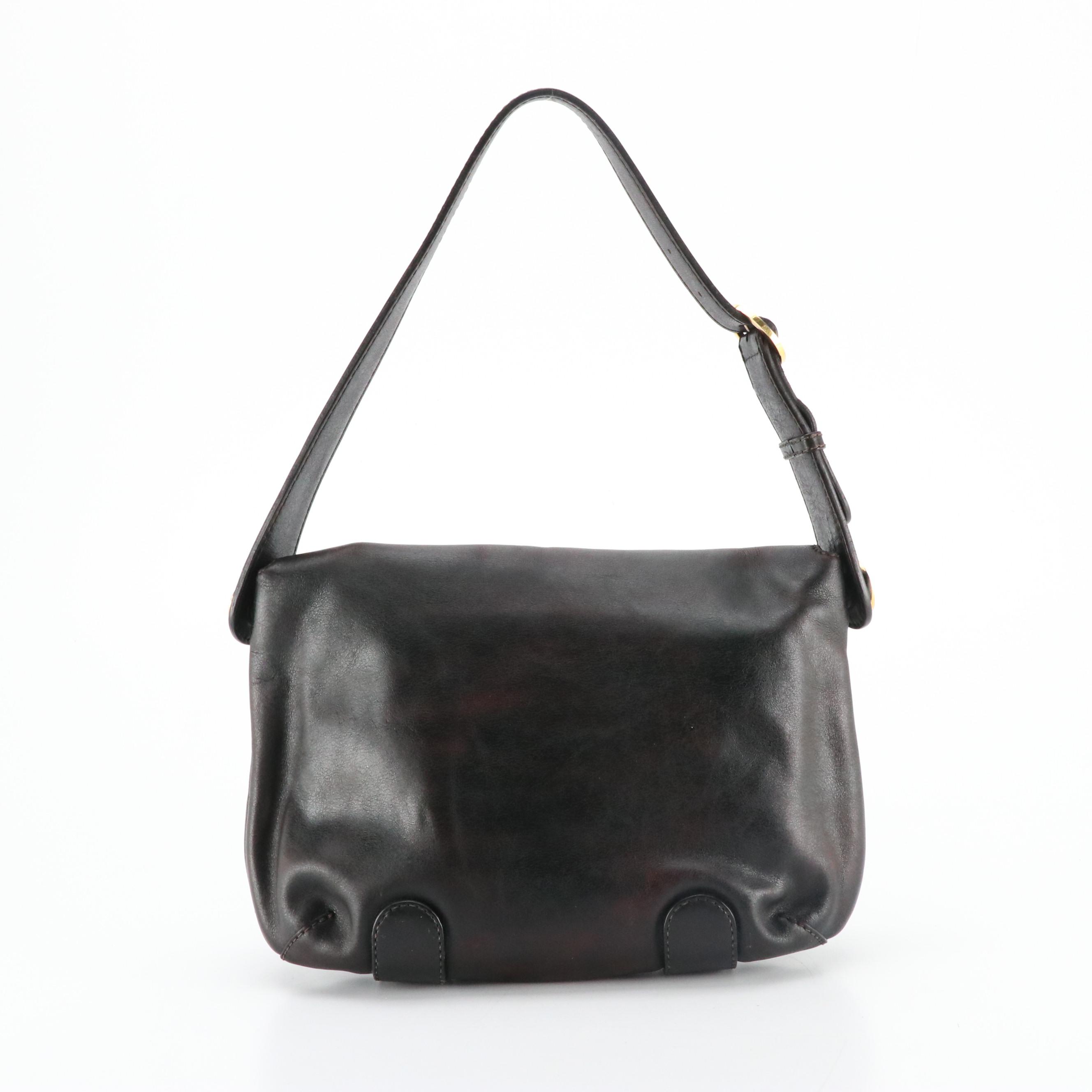 Loewe Leather Front-Flap Messenger Shoulder Bag