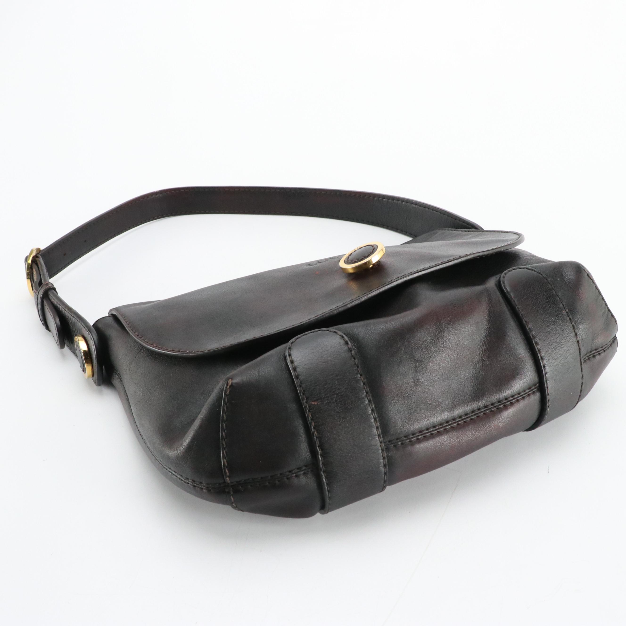 Loewe Leather Front-Flap Messenger Shoulder Bag