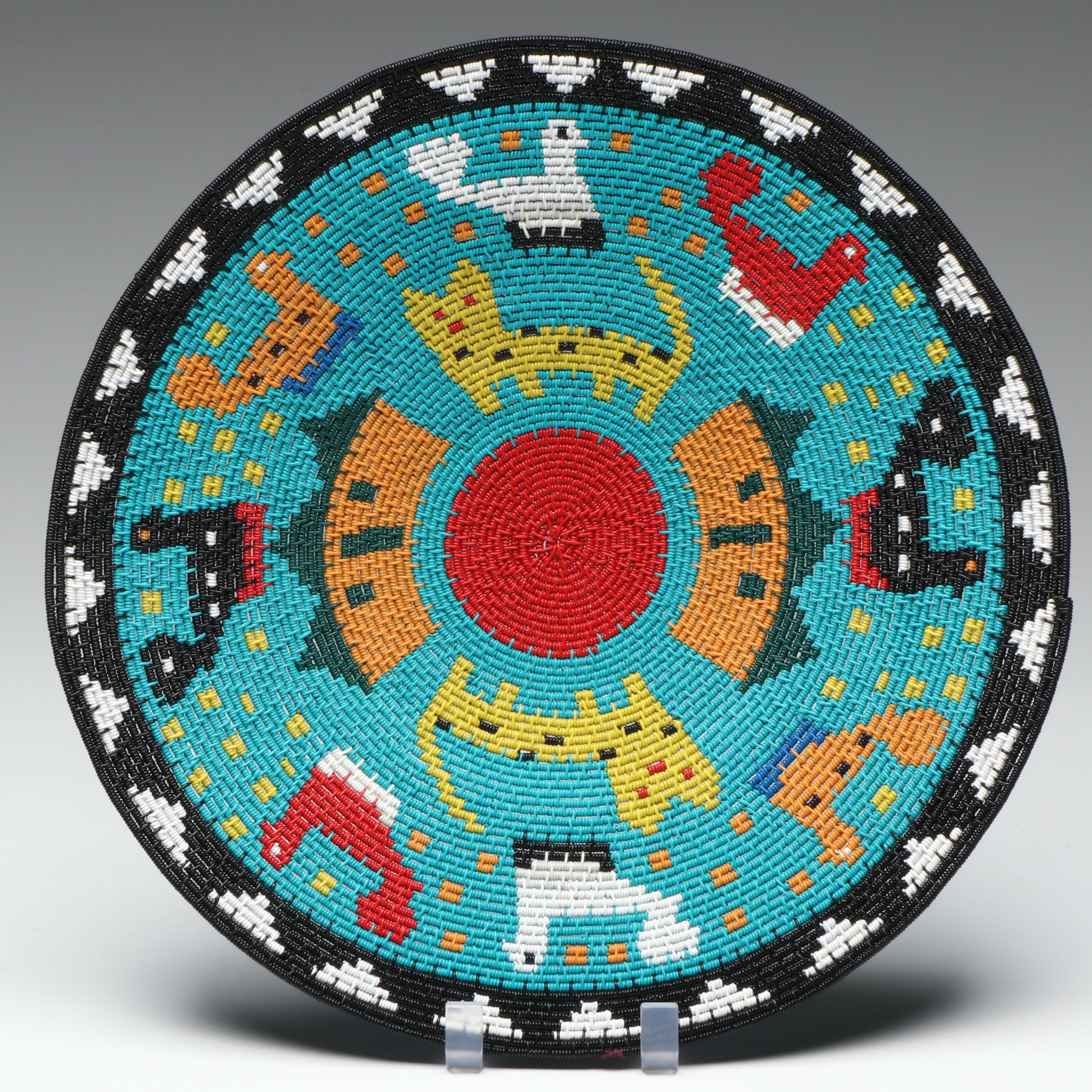 Hleziohi Menize South African Telephone Wire Basket Depicting Animals and Houses