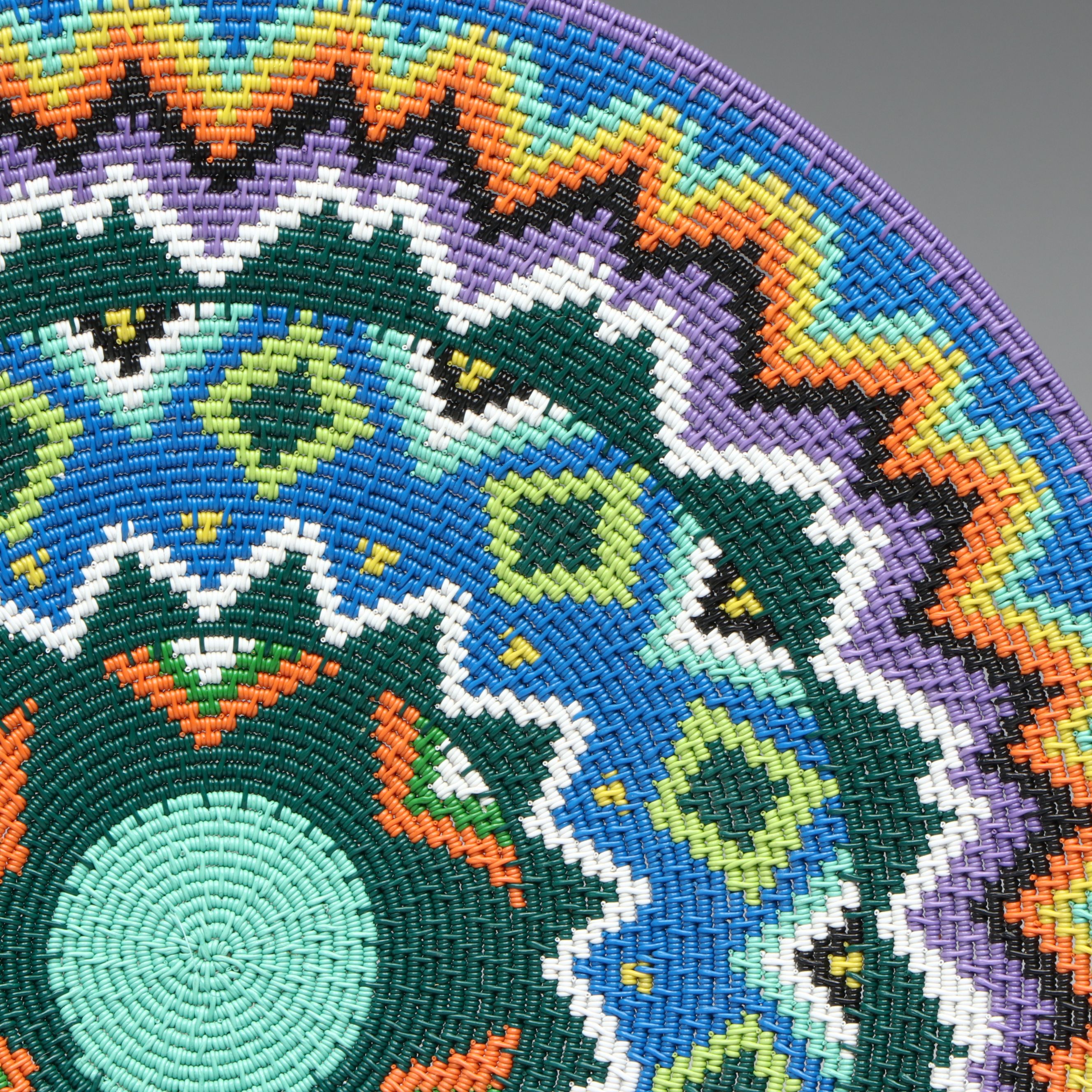 Eunice Mawnolla South African Polychrome Telephone and Baling Wire Basket