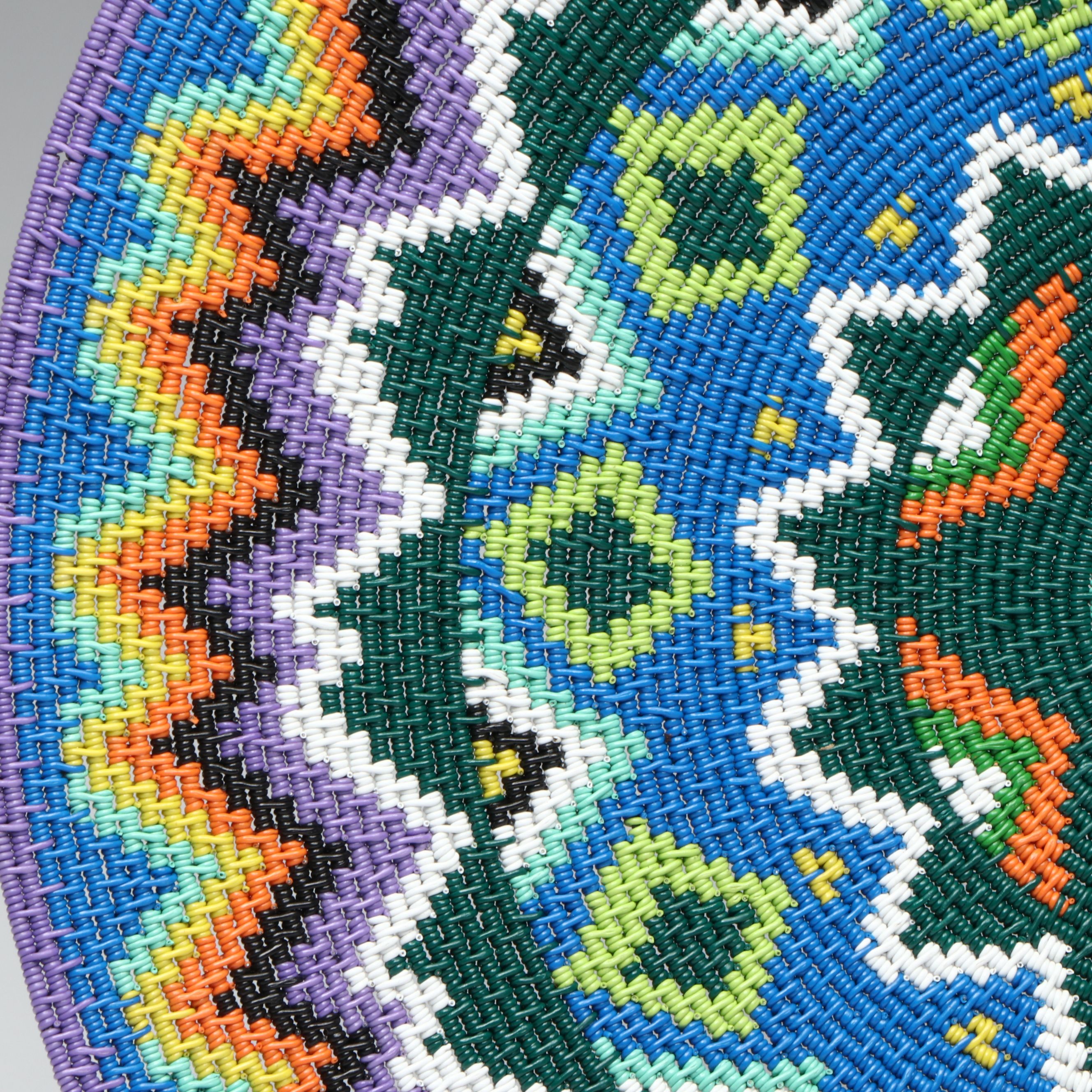 Eunice Mawnolla South African Polychrome Telephone and Baling Wire Basket