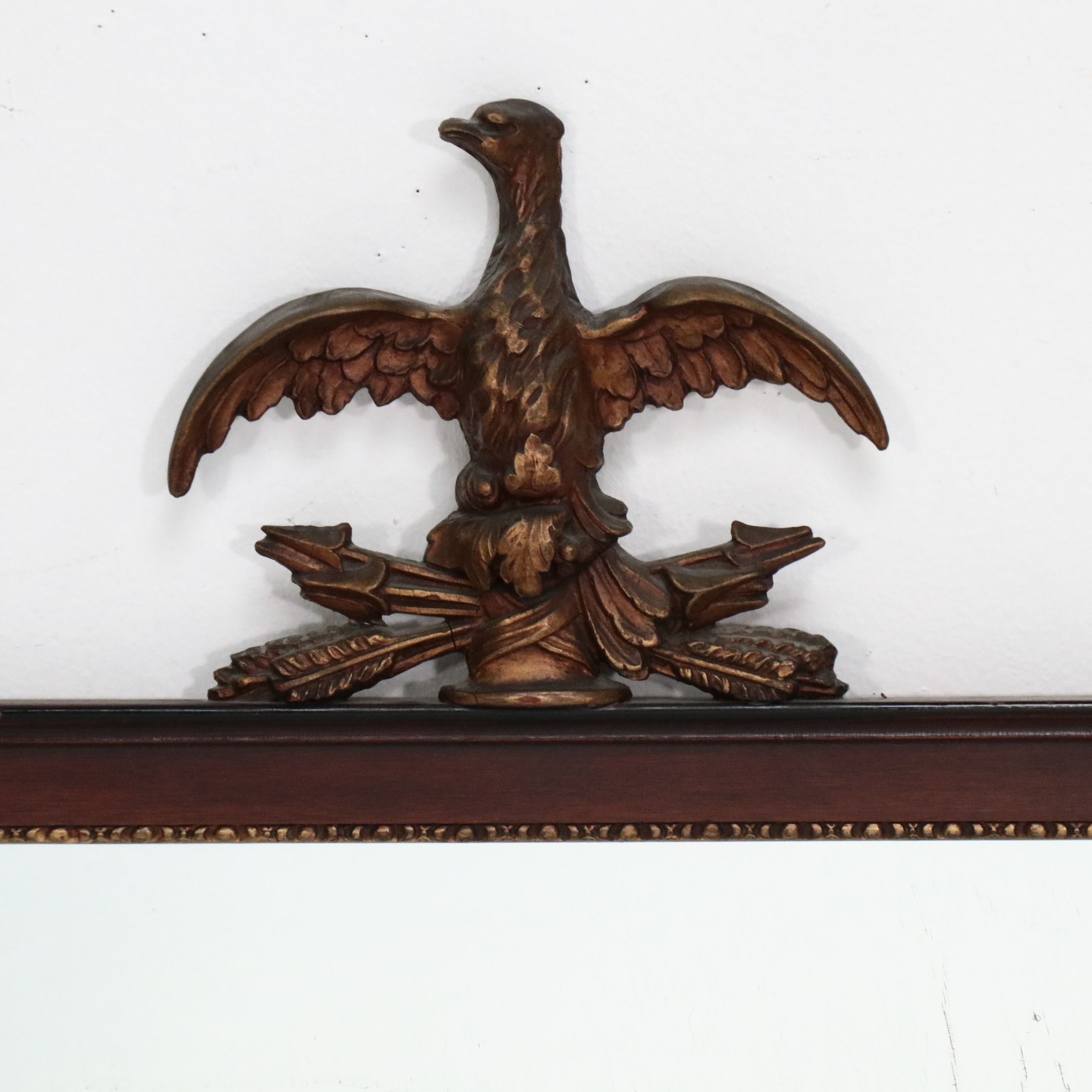 Federal Style Wall Mirror with Eagle Finial, 20th Century