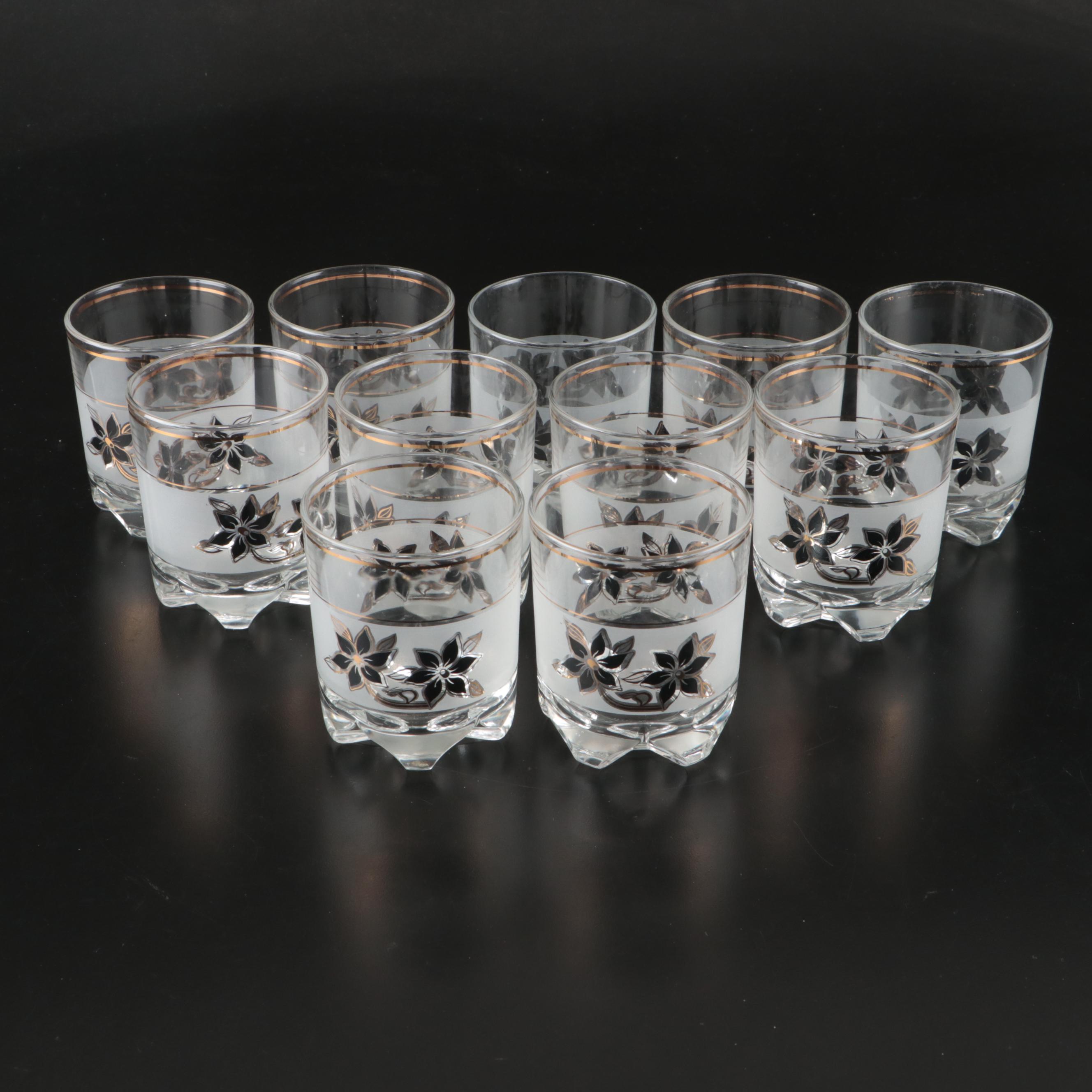 Decover Italy Mid Century Modern Style Frosted Glass Tumblers
