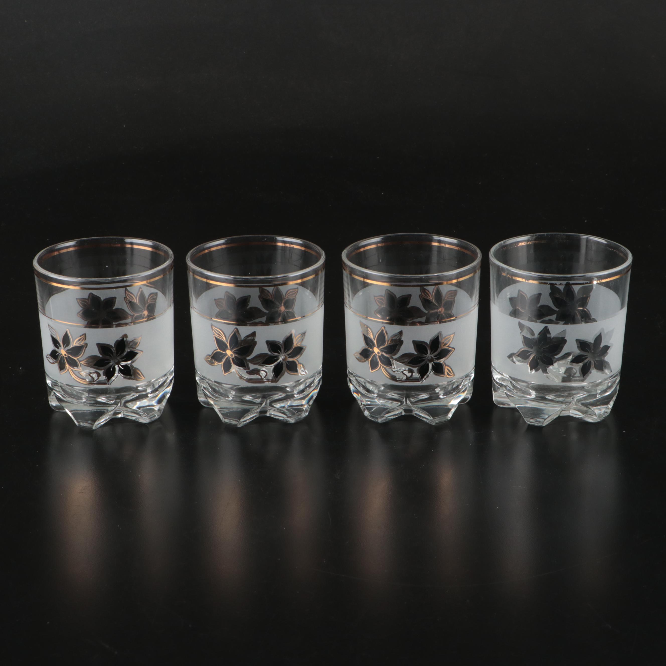 Decover Italy Mid Century Modern Style Frosted Glass Tumblers
