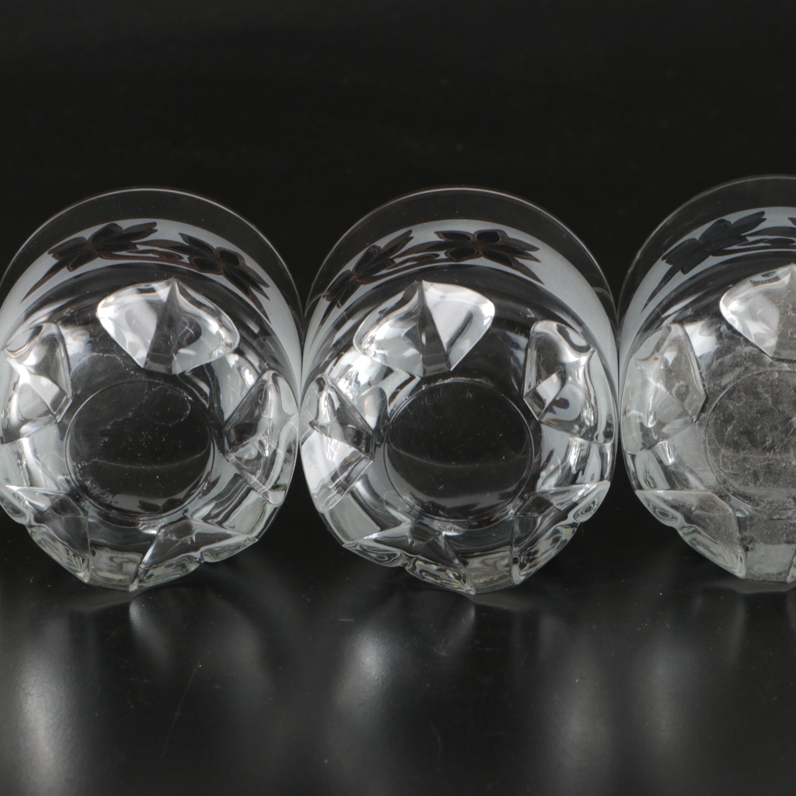 Decover Italy Mid Century Modern Style Frosted Glass Tumblers