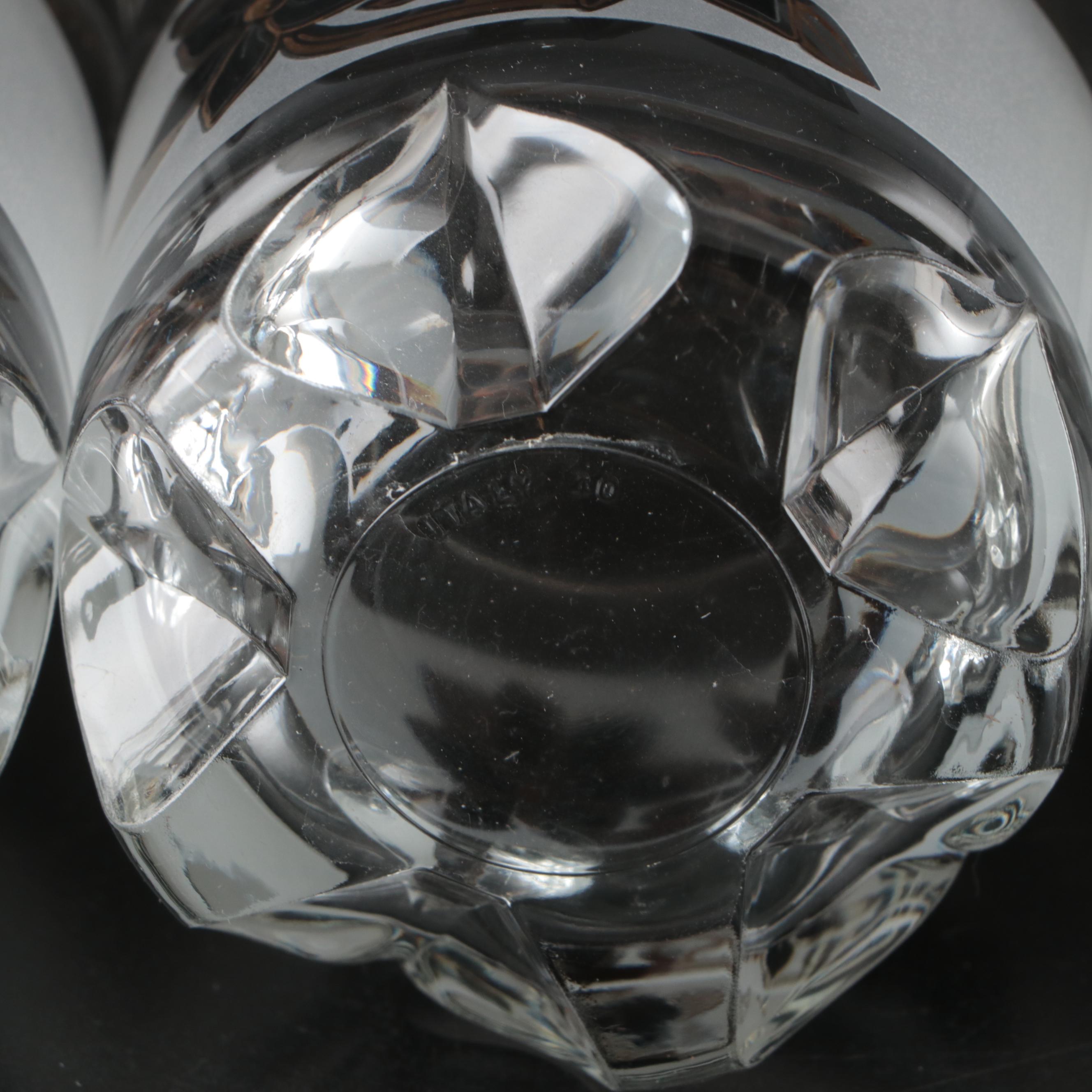 Decover Italy Mid Century Modern Style Frosted Glass Tumblers