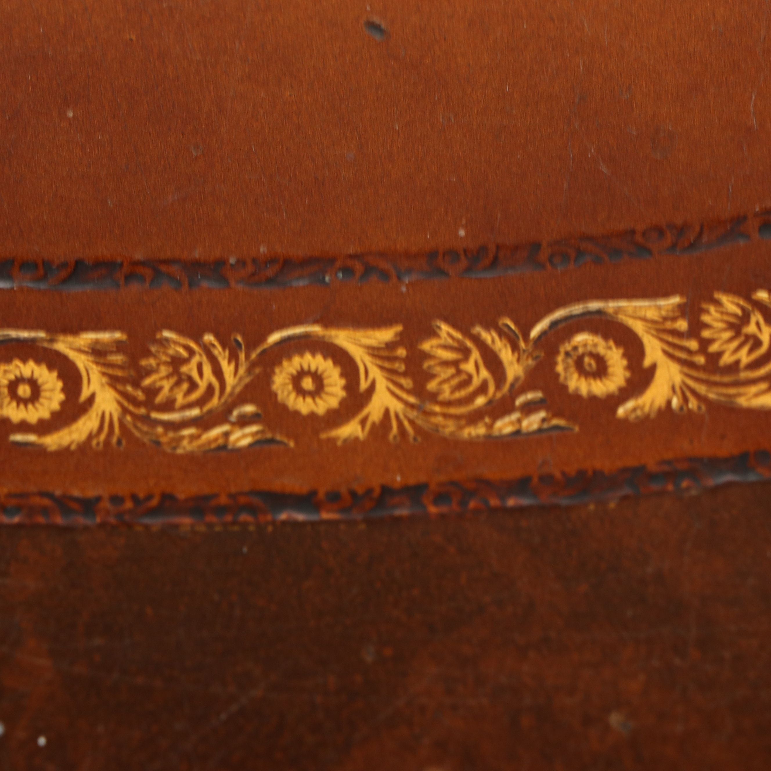 George III Style Mahogany Center Table with Inset Leather Top