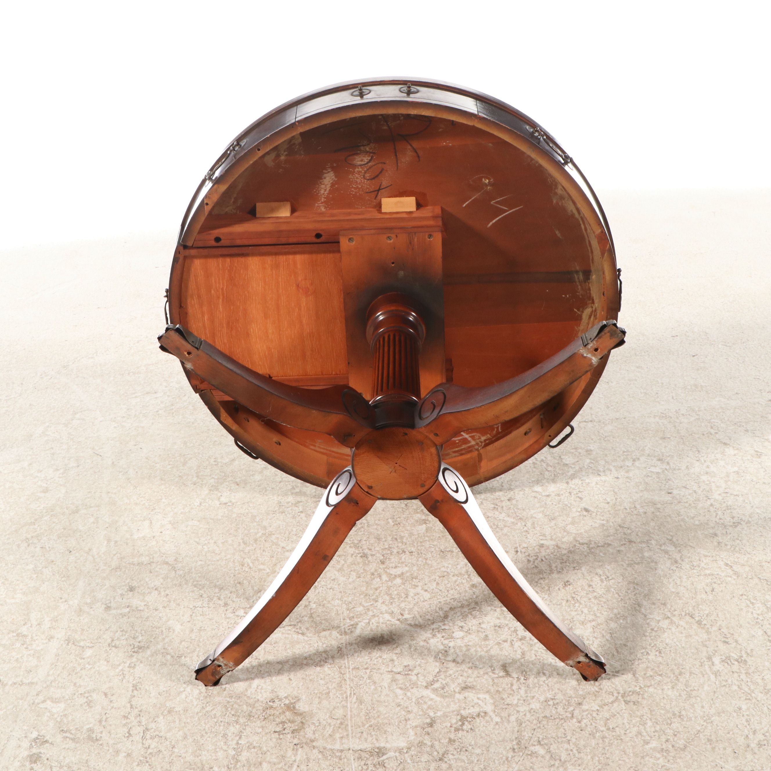 George III Style Mahogany Center Table with Inset Leather Top