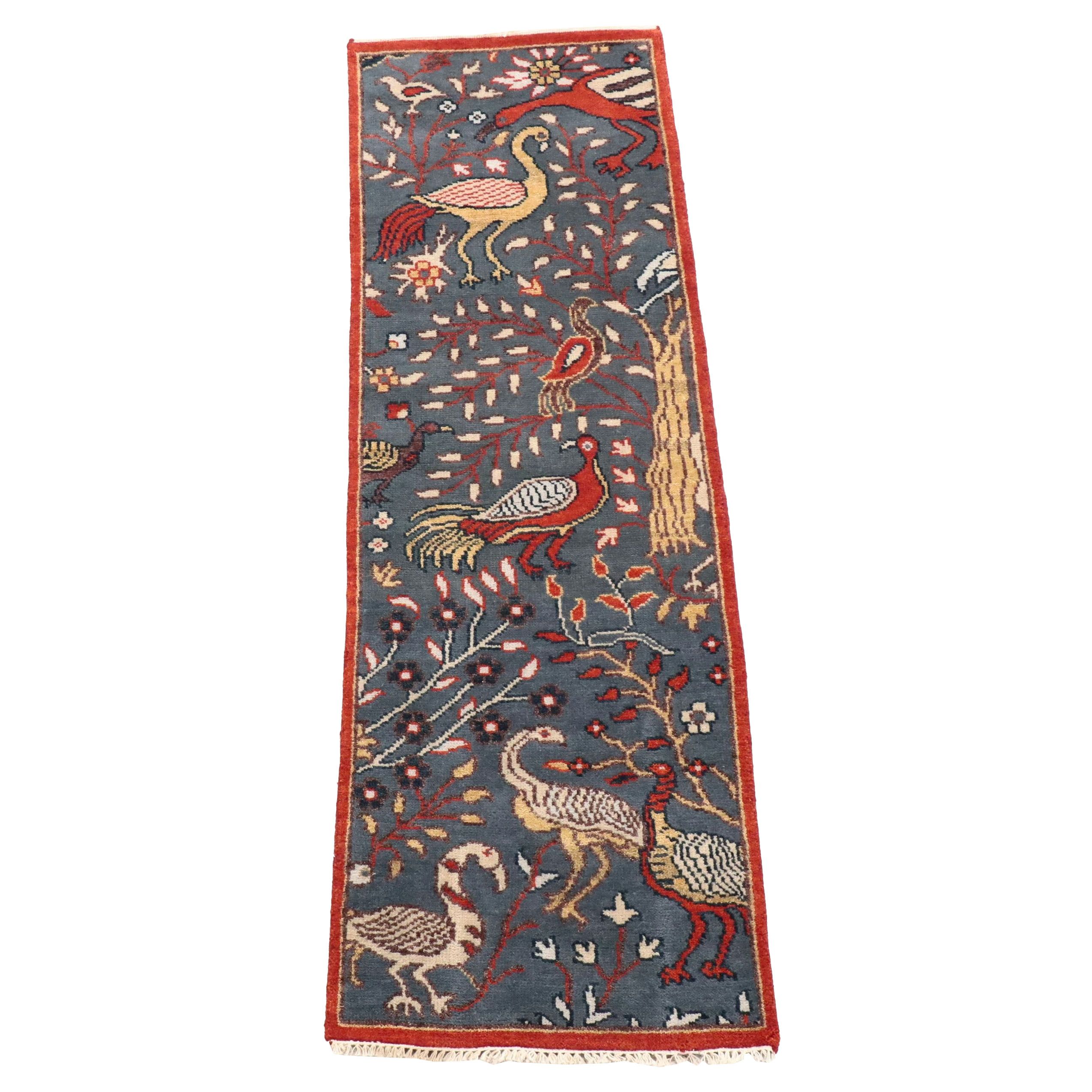 2'5 x 8'2 Hand-Knotted Indo-Persian Ziegler Carpet Runner