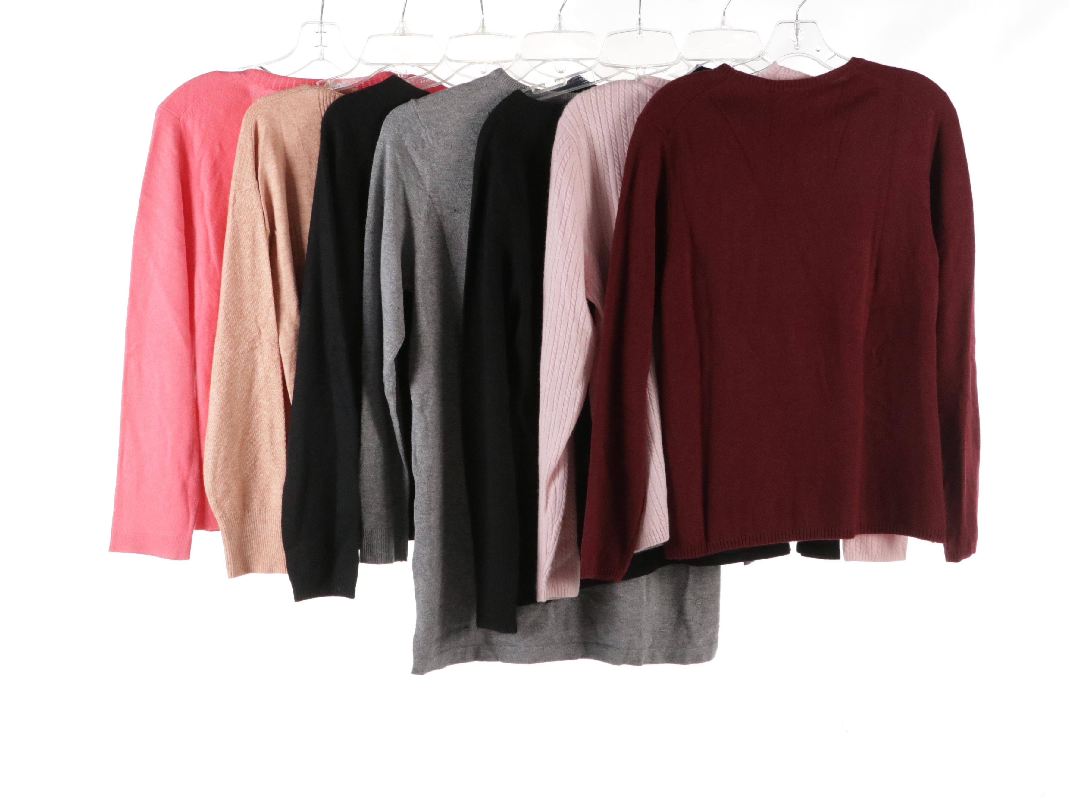 Privé Knit Cashmere Sweaters, Jones New York V-Neck Sweater, and More Sweaters
