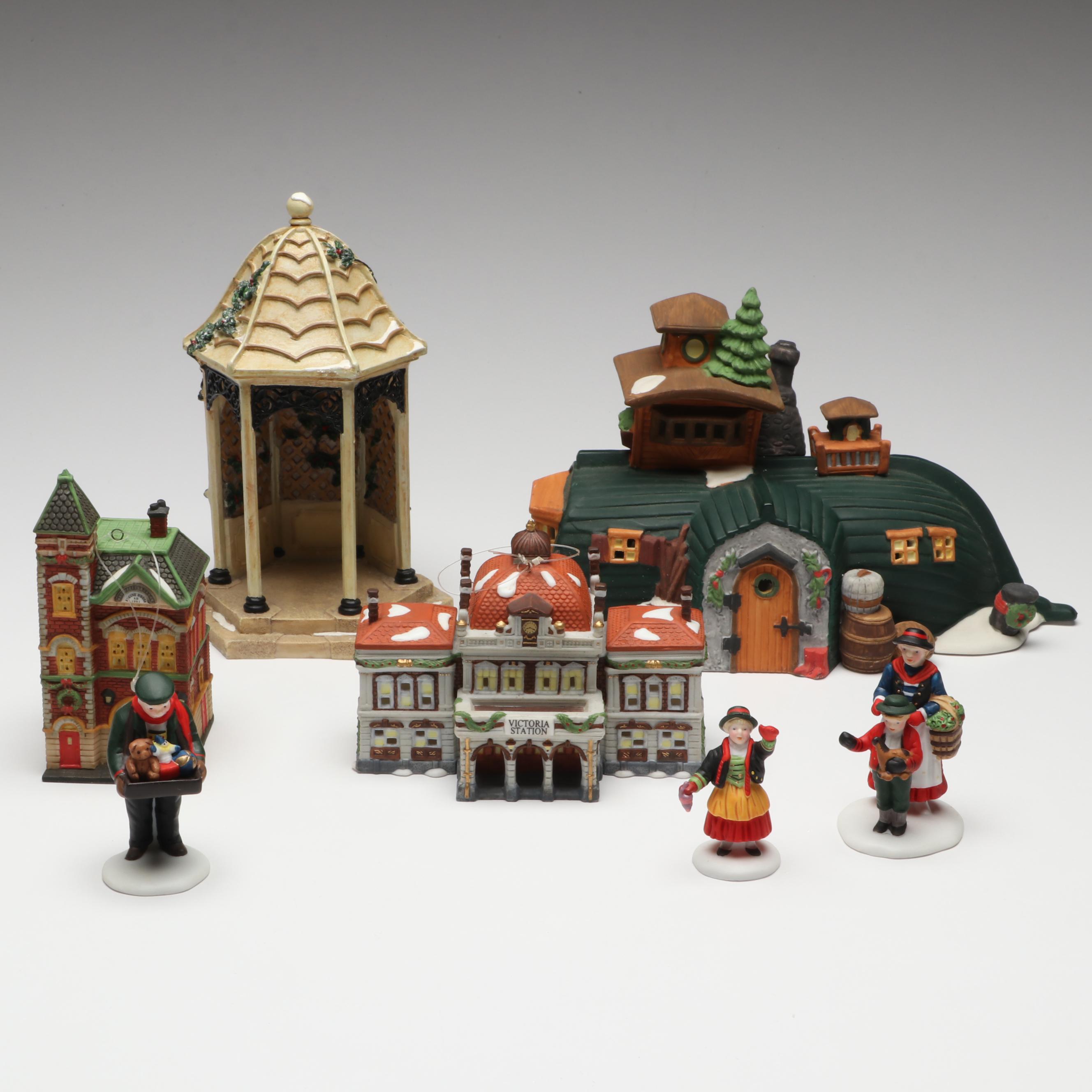 Department 56 Christmas Village Buildings and Figures with Ornaments