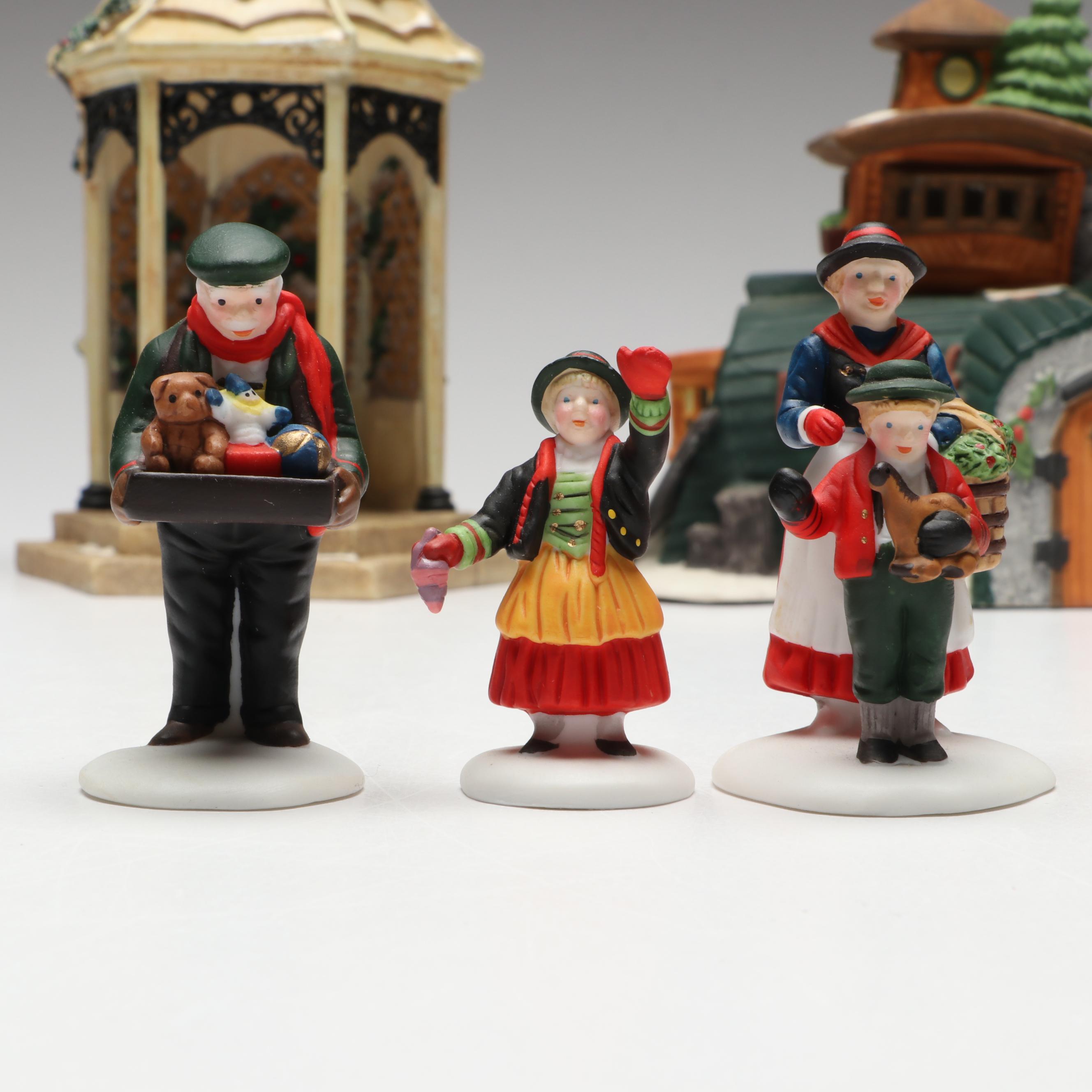 Department 56 Christmas Village Buildings and Figures with Ornaments