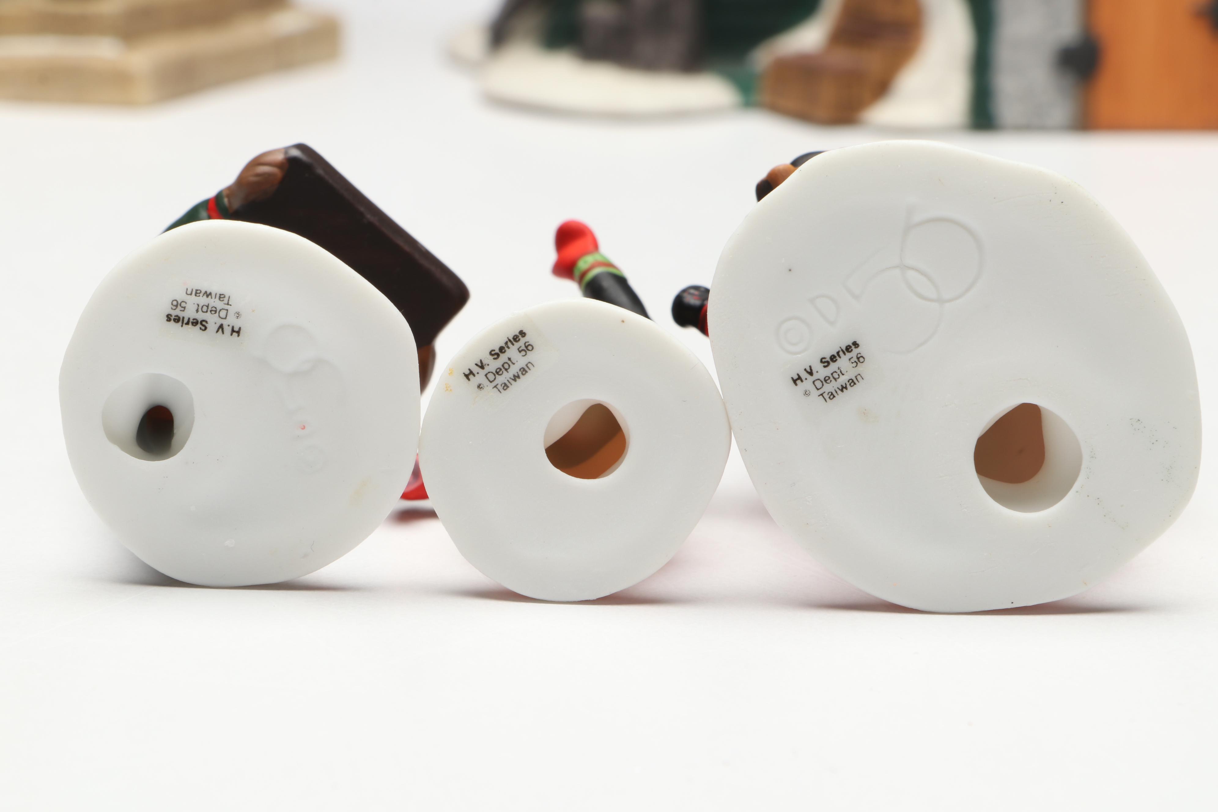 Department 56 Christmas Village Buildings and Figures with Ornaments