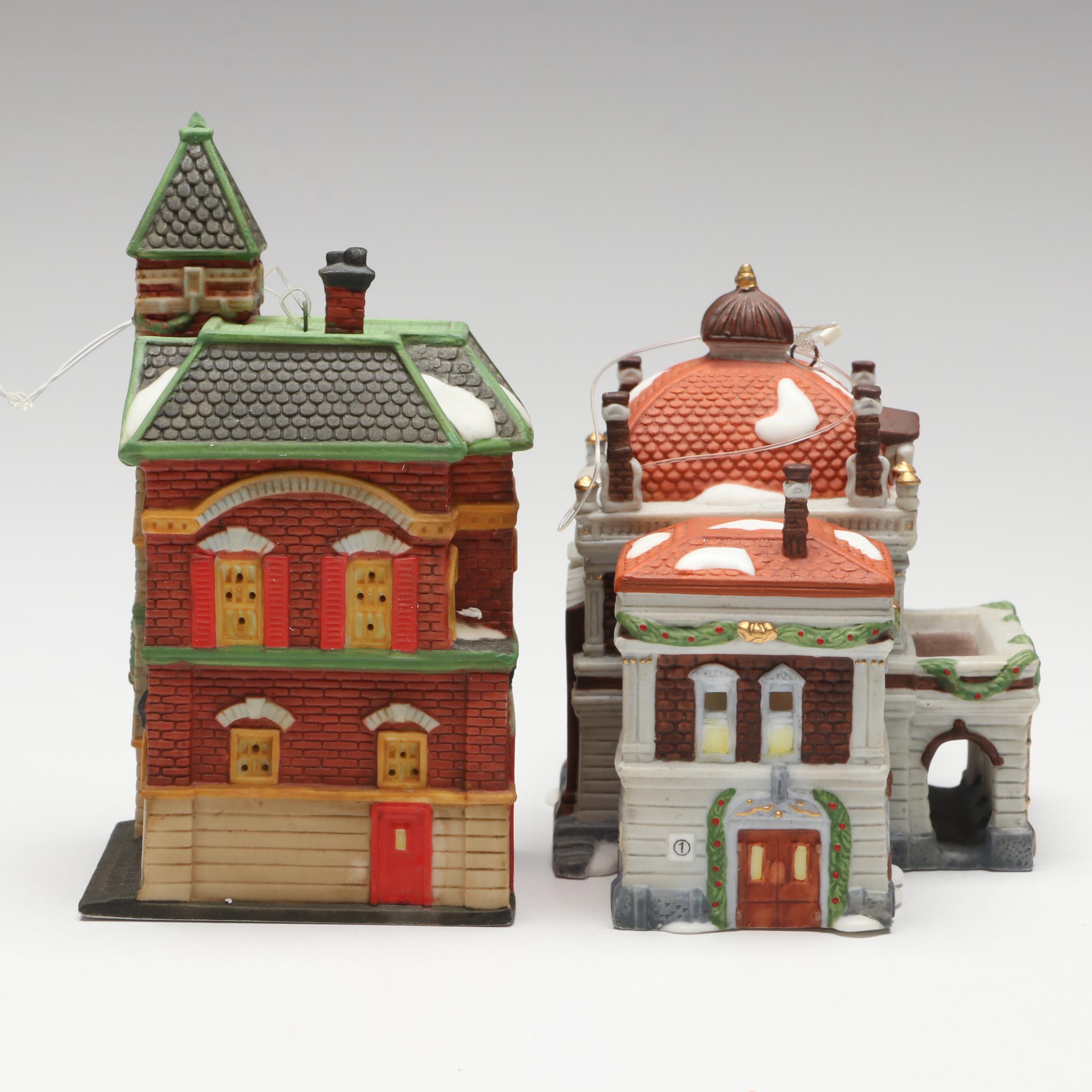 Department 56 Christmas Village Buildings and Figures with Ornaments