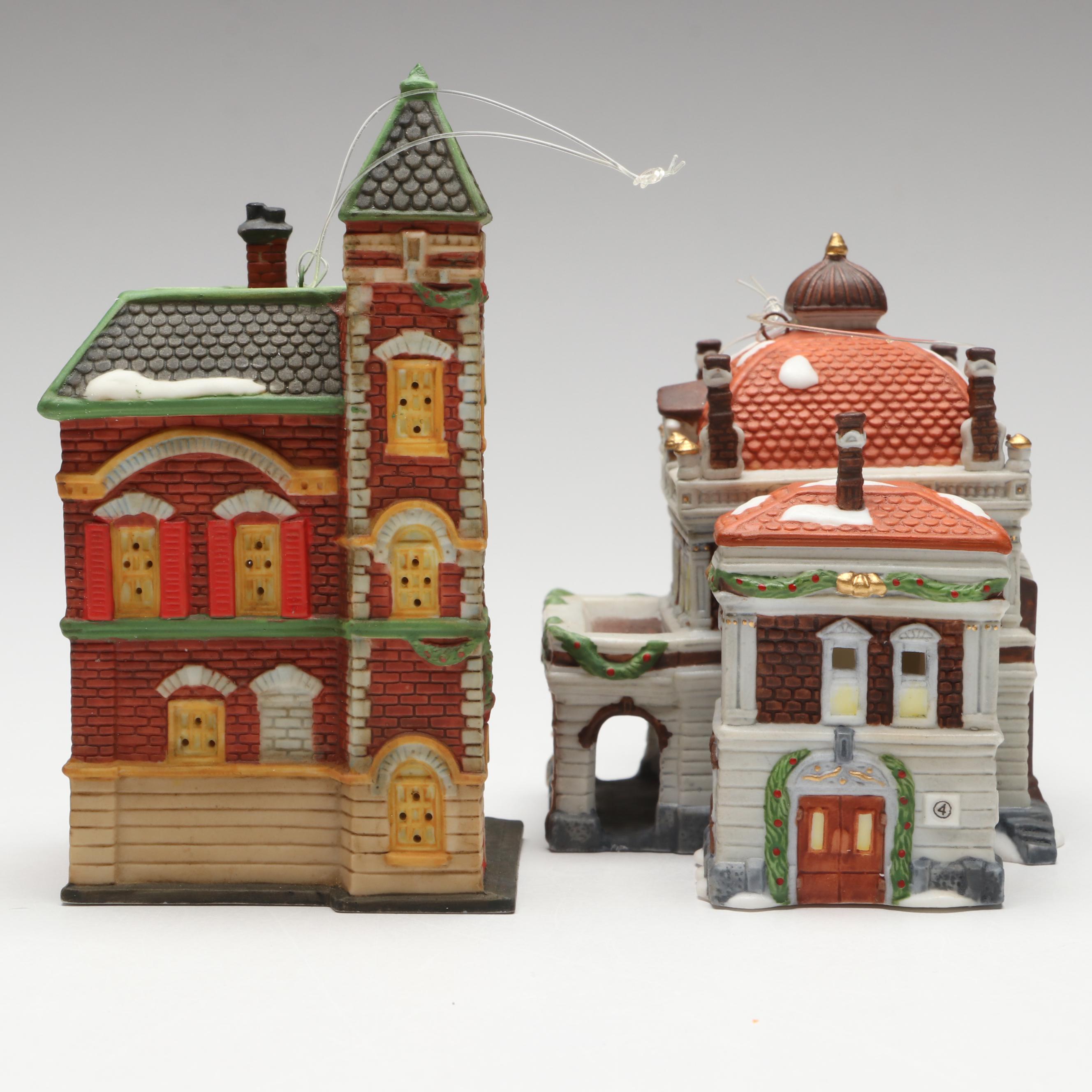 Department 56 Christmas Village Buildings and Figures with Ornaments