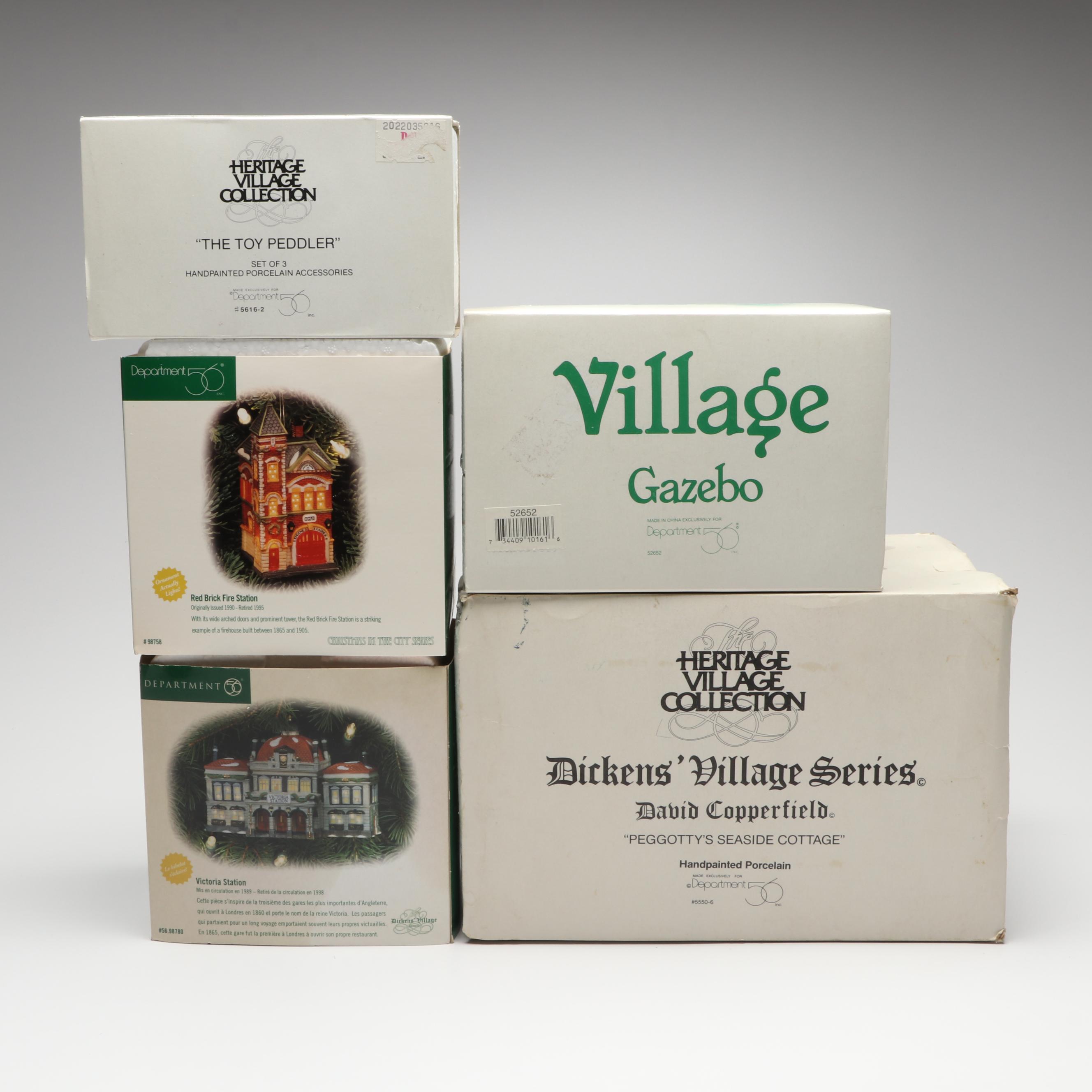 Department 56 Christmas Village Buildings and Figures with Ornaments