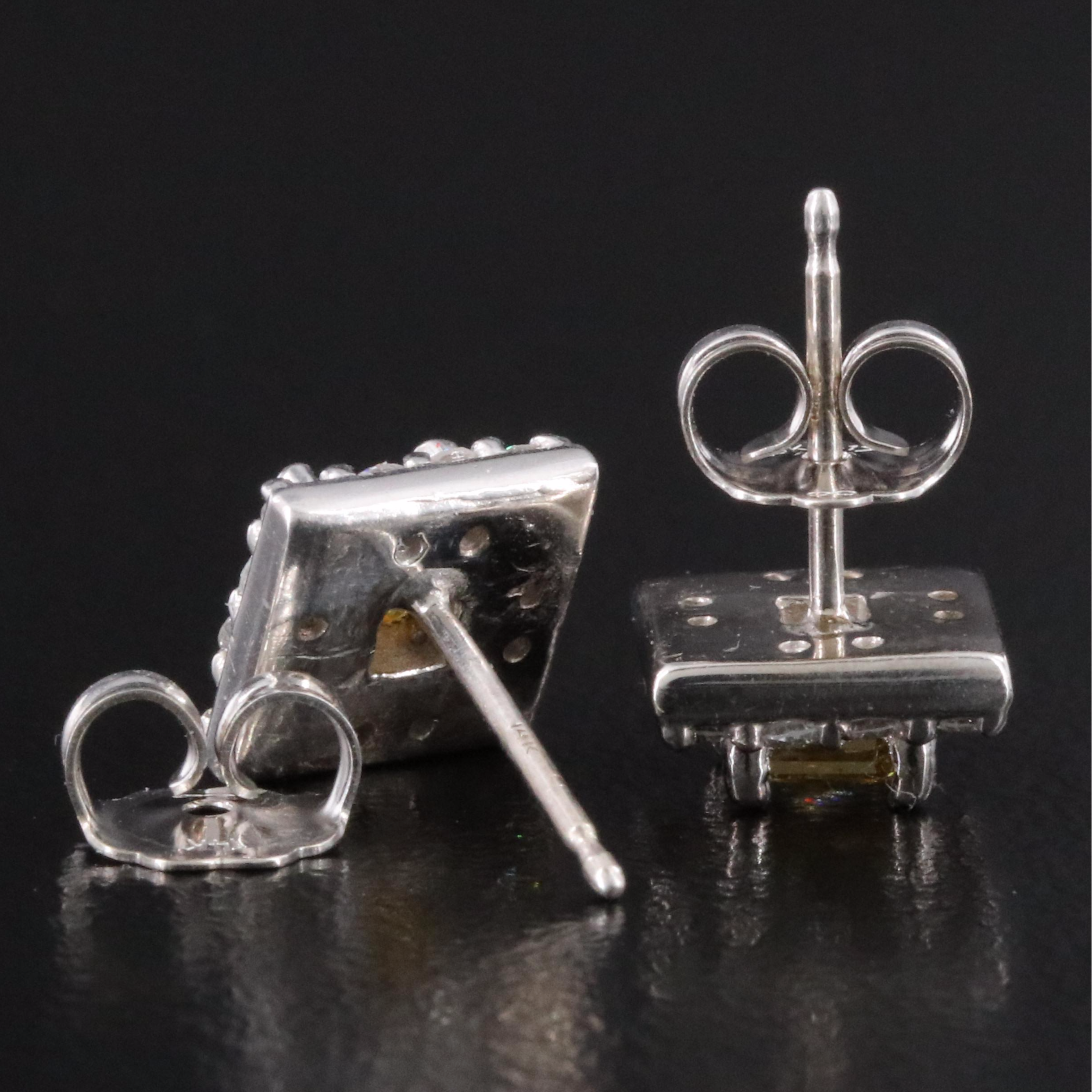 14K Sapphire and Diamond Earrings