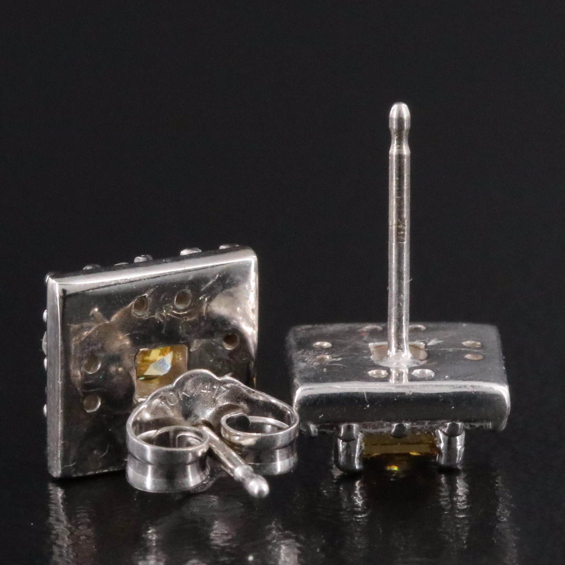 14K Sapphire and Diamond Earrings