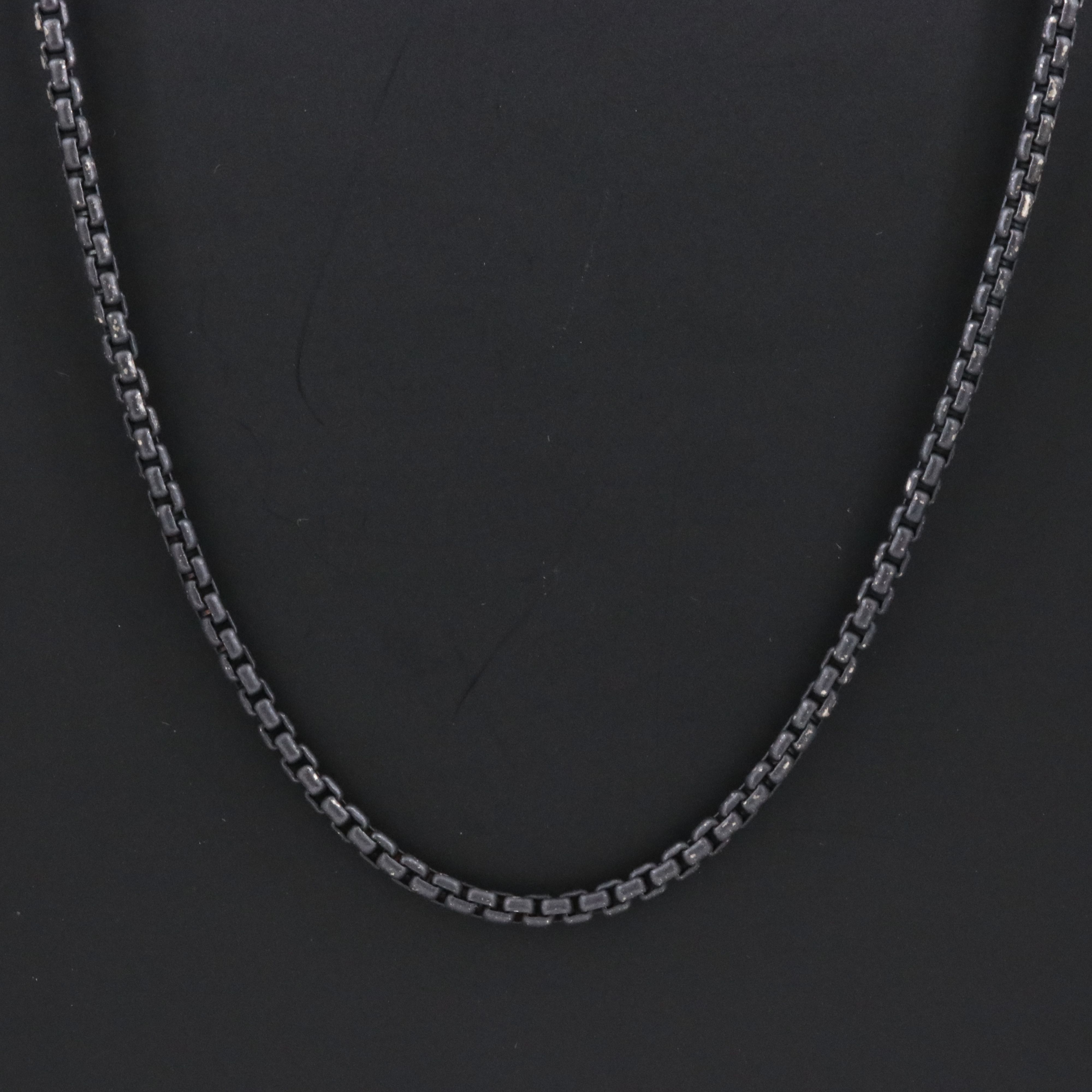 David Yurman Darkened Sterling Box Chain