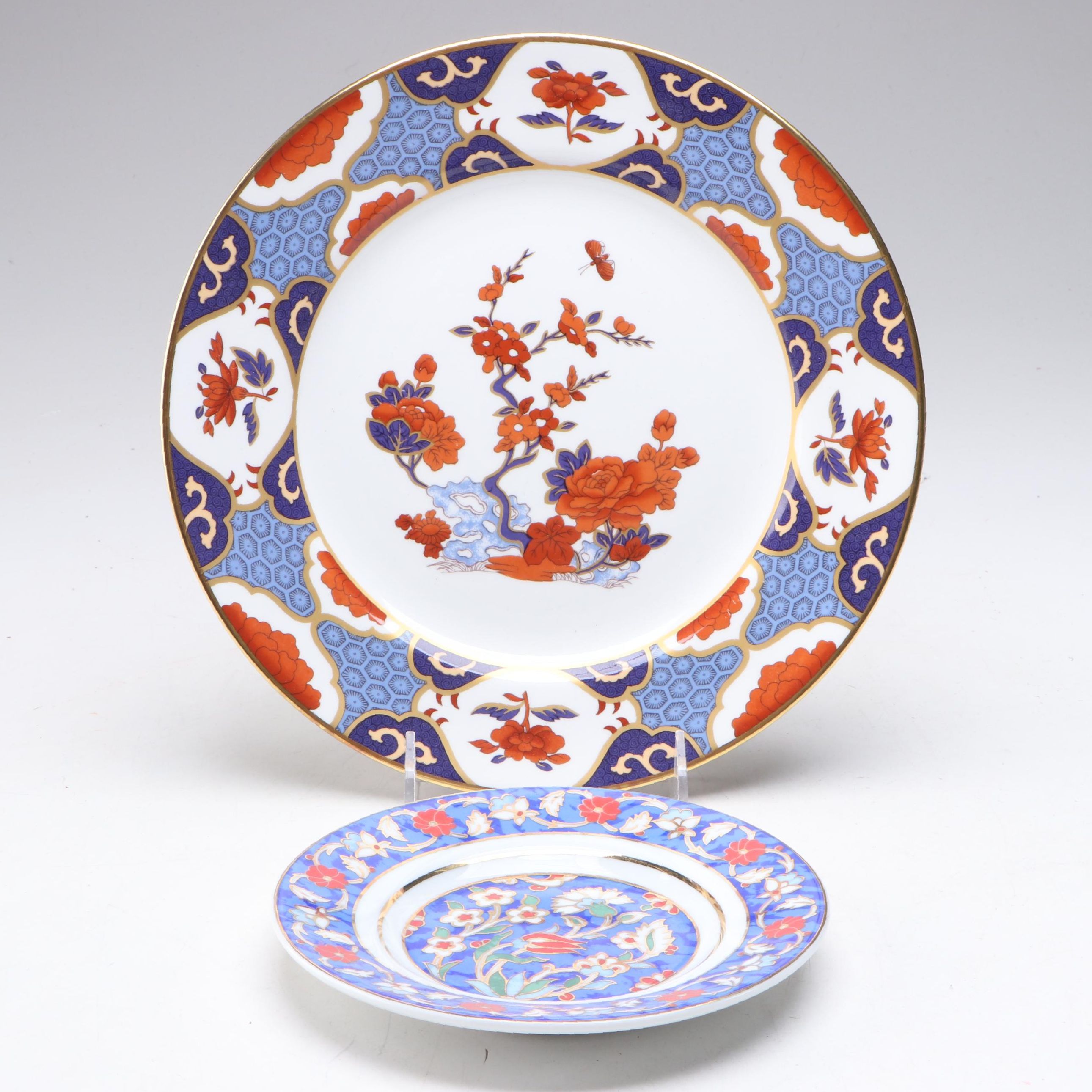 Spode "Shima" Bone China Dinner Plate and Kütahya Porselen Plate