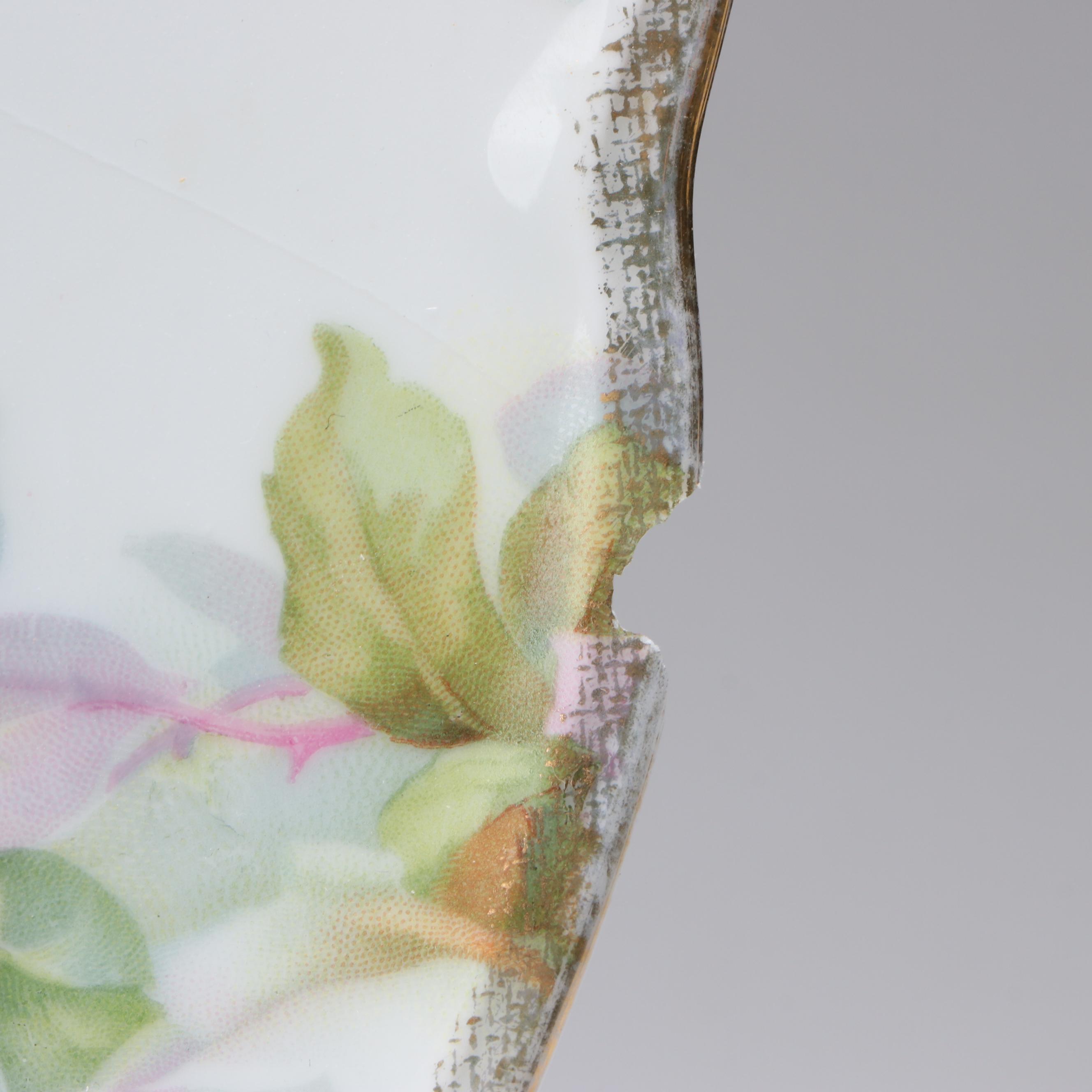 Three Crown, Old Abbey Limoges and More Floral Gilt Plates, 20th Century