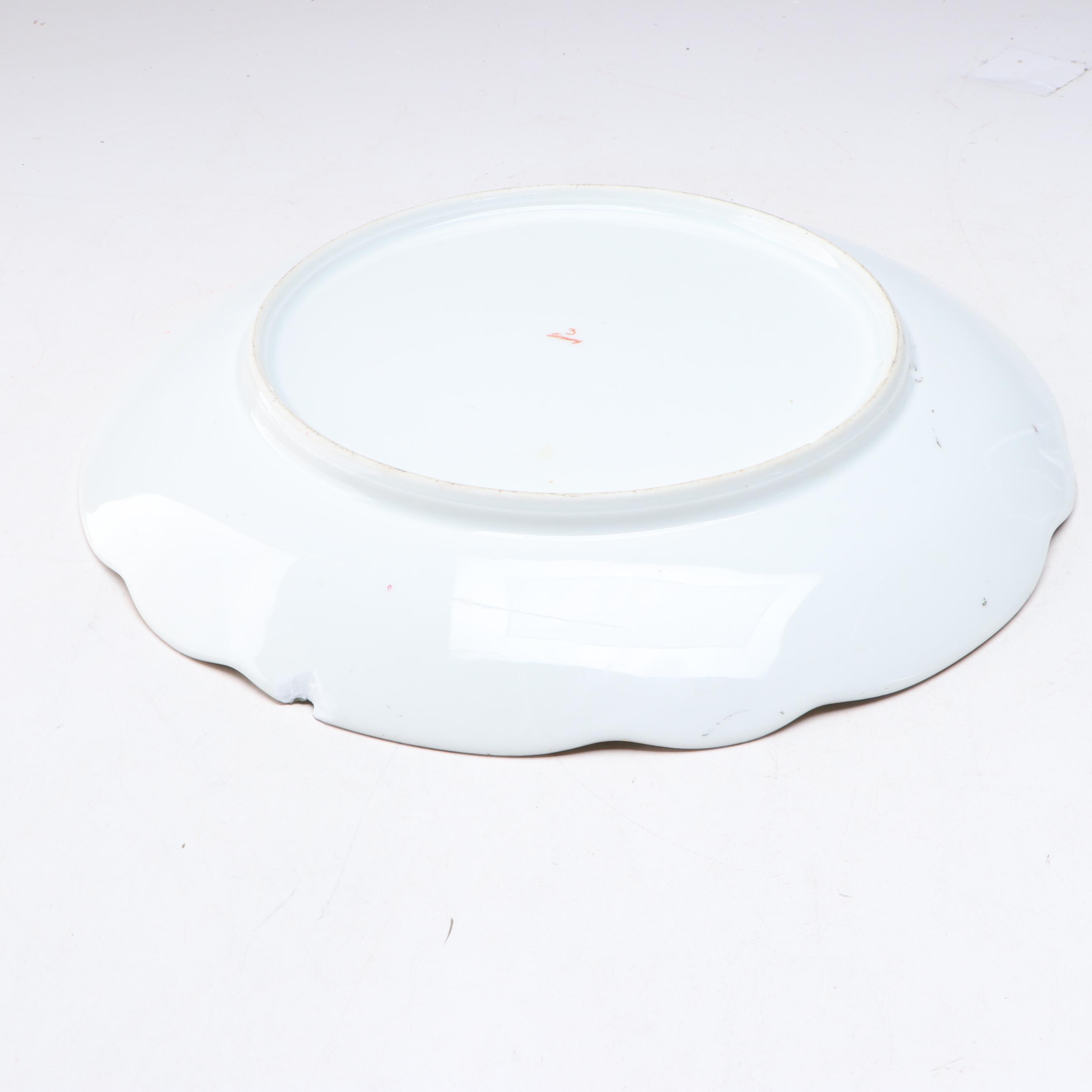 Three Crown, Old Abbey Limoges and More Floral Gilt Plates, 20th Century