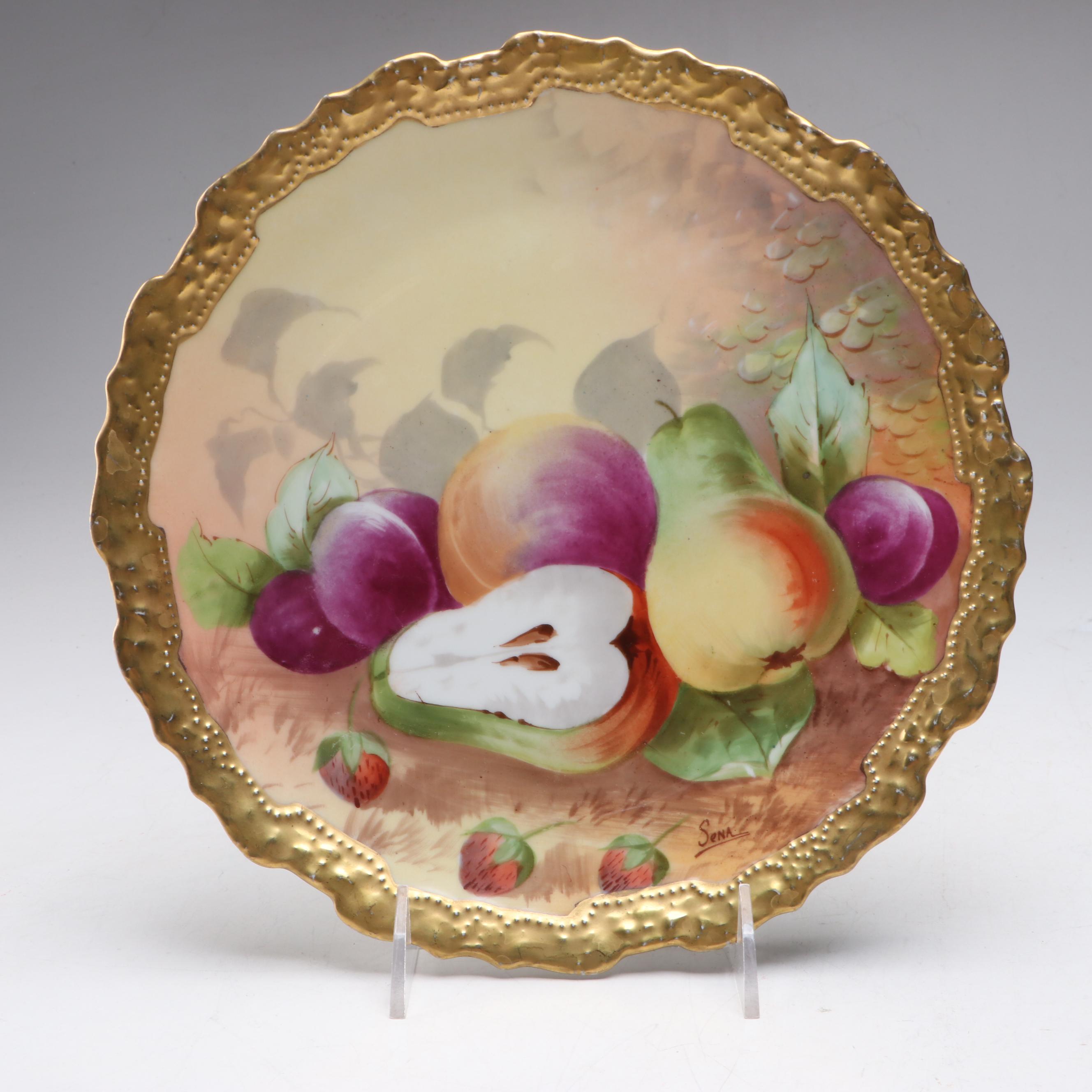 Three Crown, Old Abbey Limoges and More Floral Gilt Plates, 20th Century