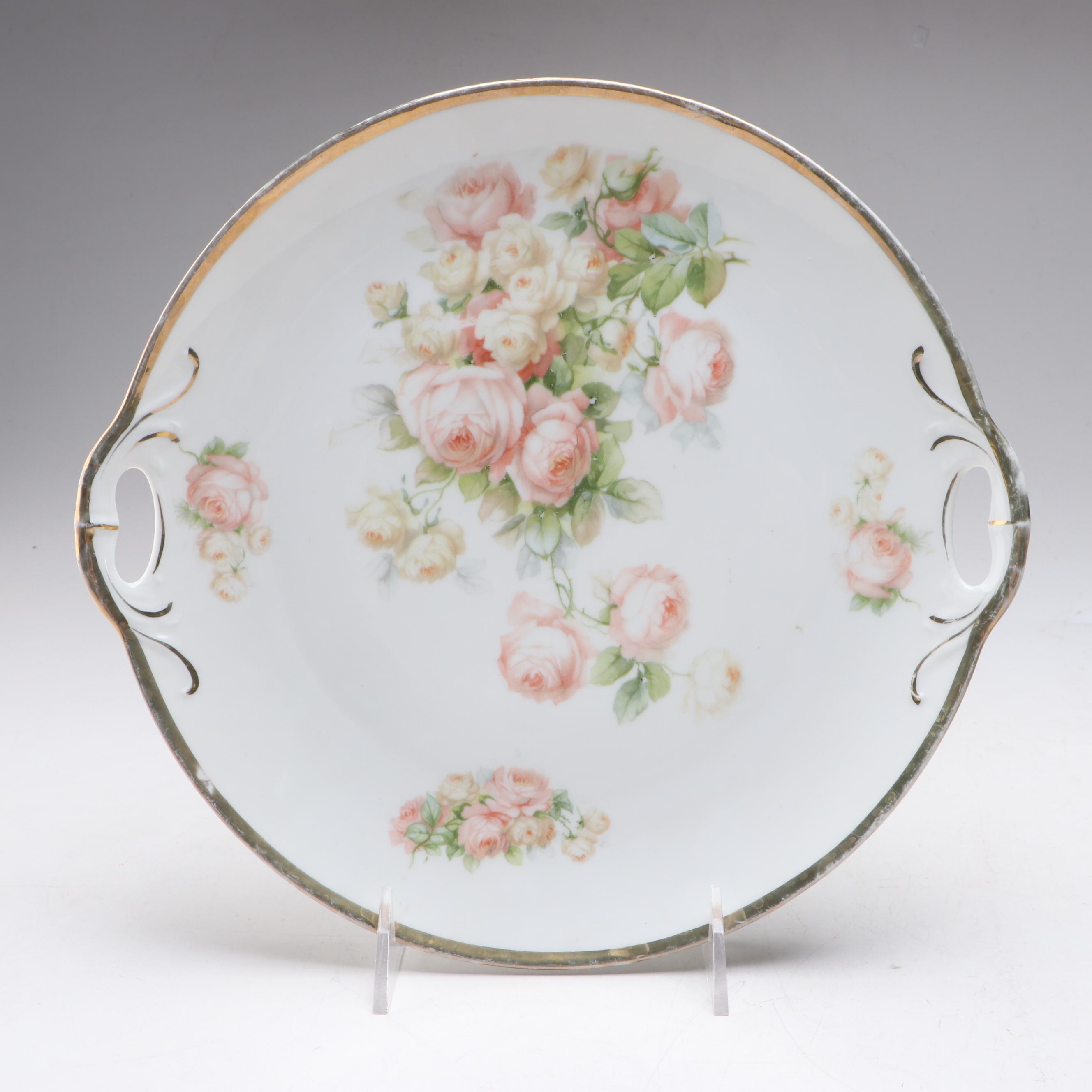 Three Crown, Old Abbey Limoges and More Floral Gilt Plates, 20th Century
