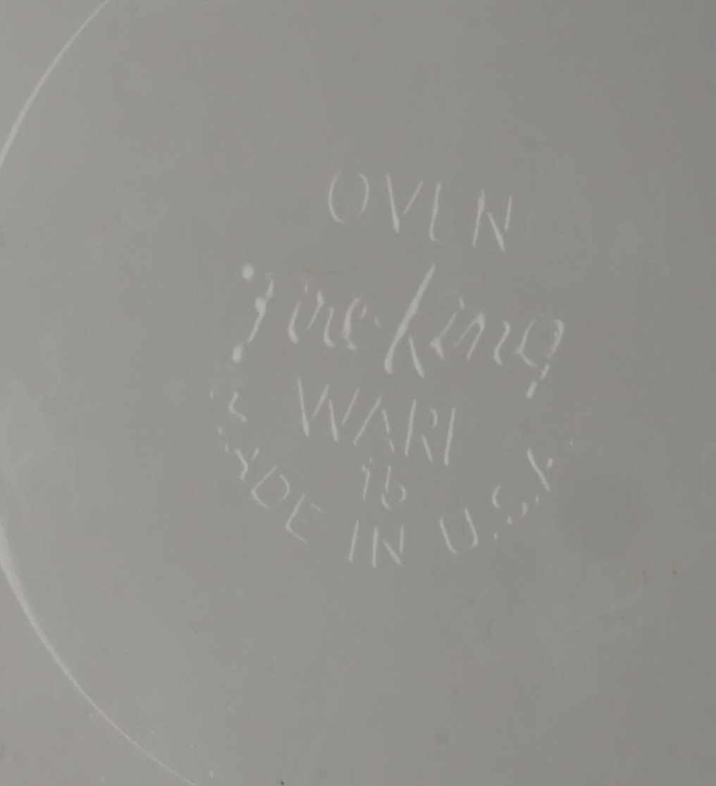 Anchor Hocking Gilt Milk Glass Serveware with Depression Glass Tray and Pitcher