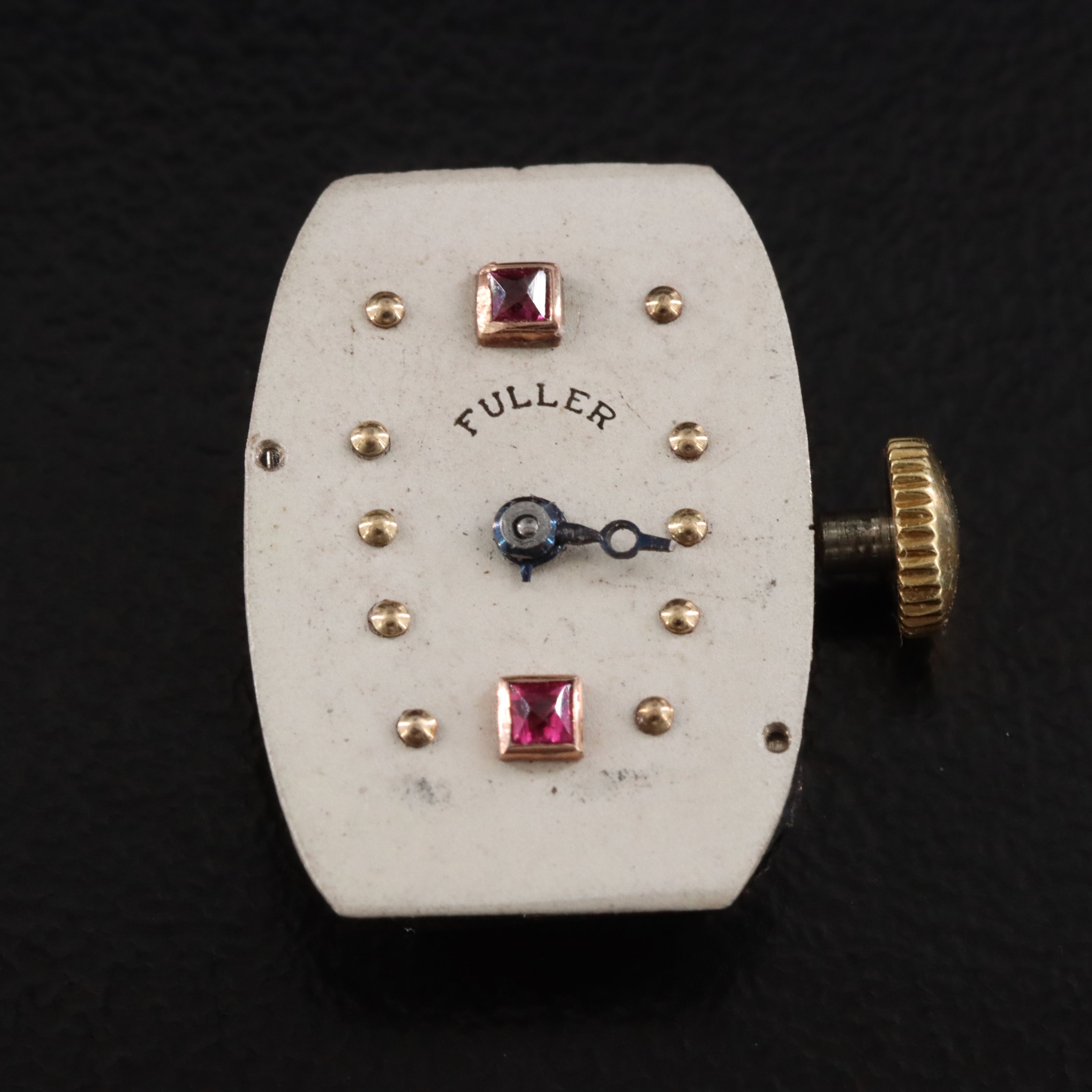 Vintage Art Deco 14K Ruby and Diamond Fuller Watch