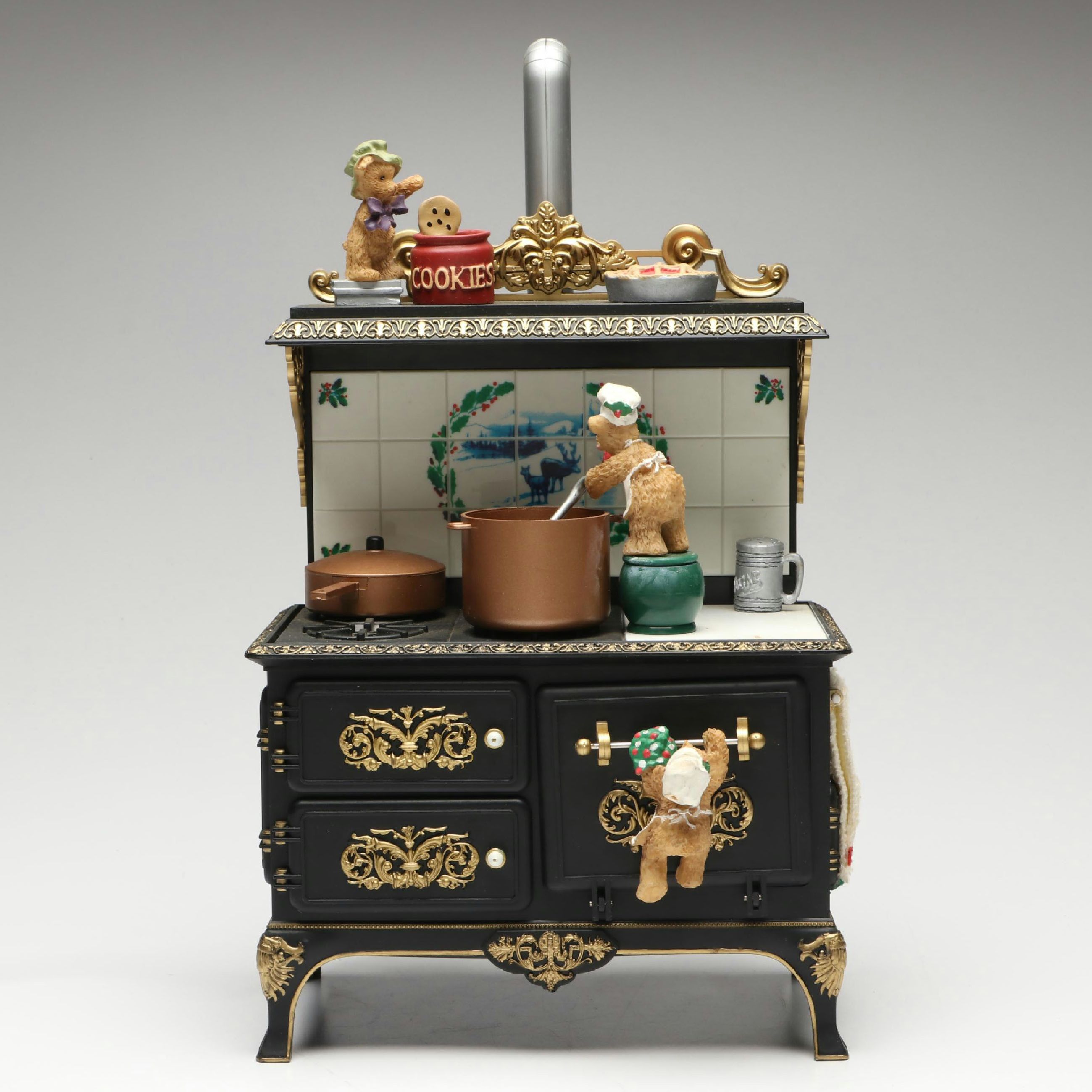 Mr. Christmas Gold Label "Cooking For Christmas" Animated Musical Stove